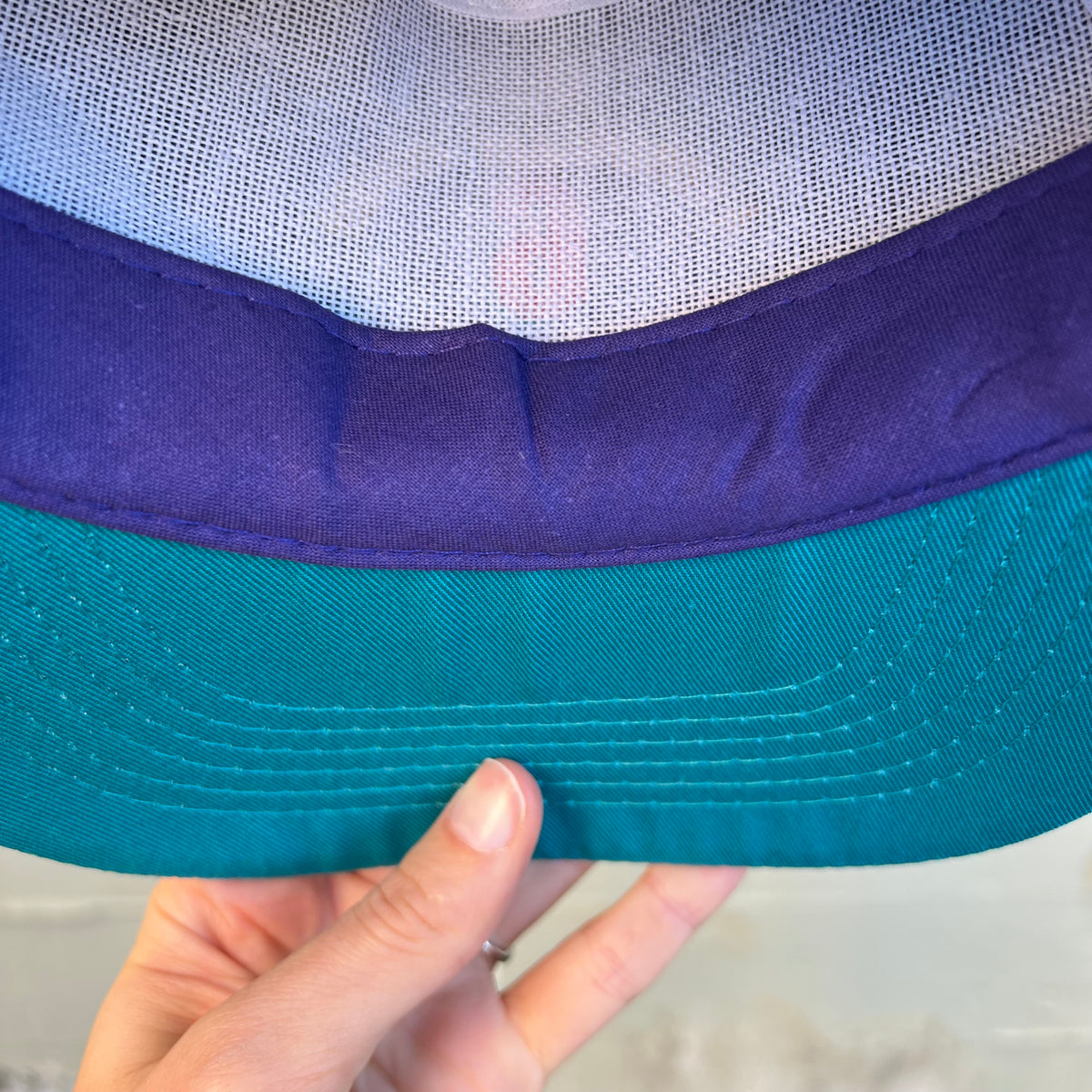 Vintage 1994 Mario Andretti #6 Texaco Racing 'A Legendary Finish' Embroidered 2-Tone Snapback Hat - O/S - Purple/Teal