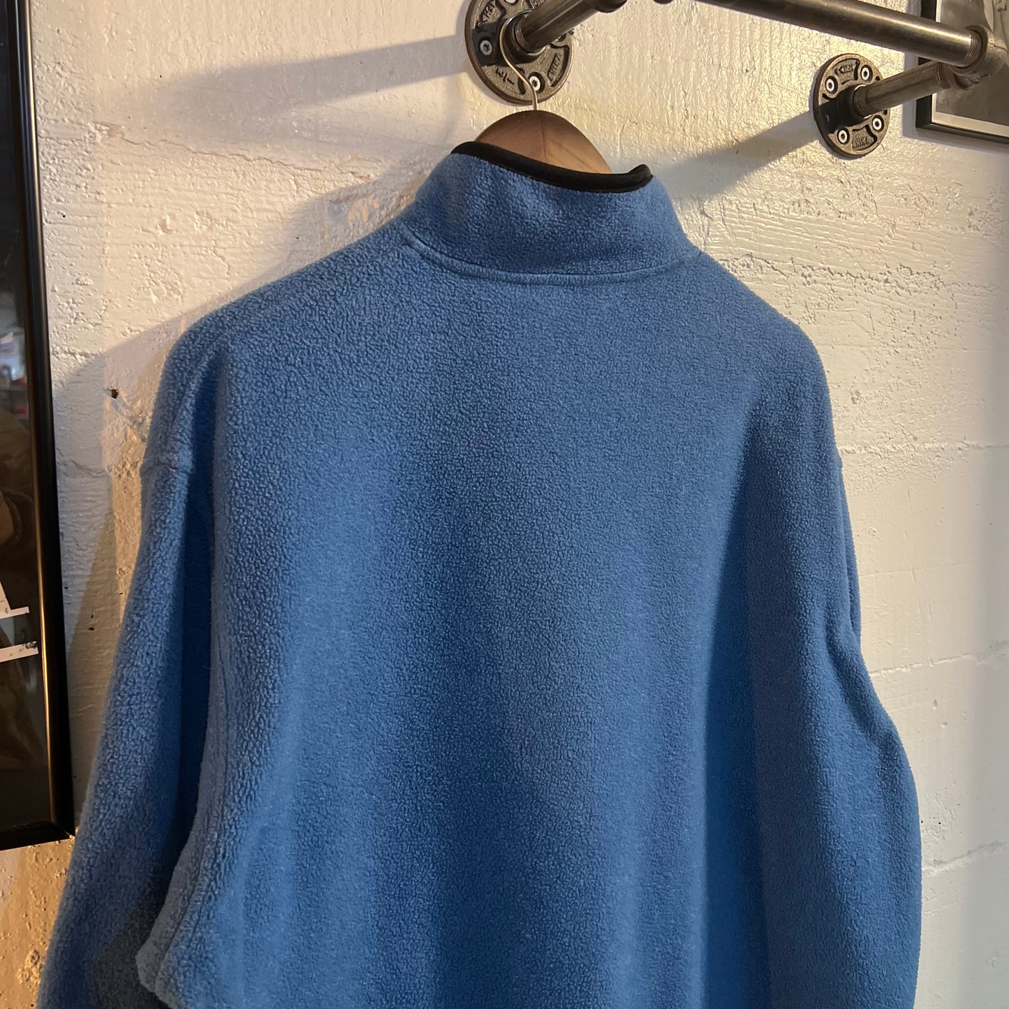 Vintage 90's/00's Eddie Bauer Pullover Quarter Zip Fleece Jacket - Size Large - Sky Blue