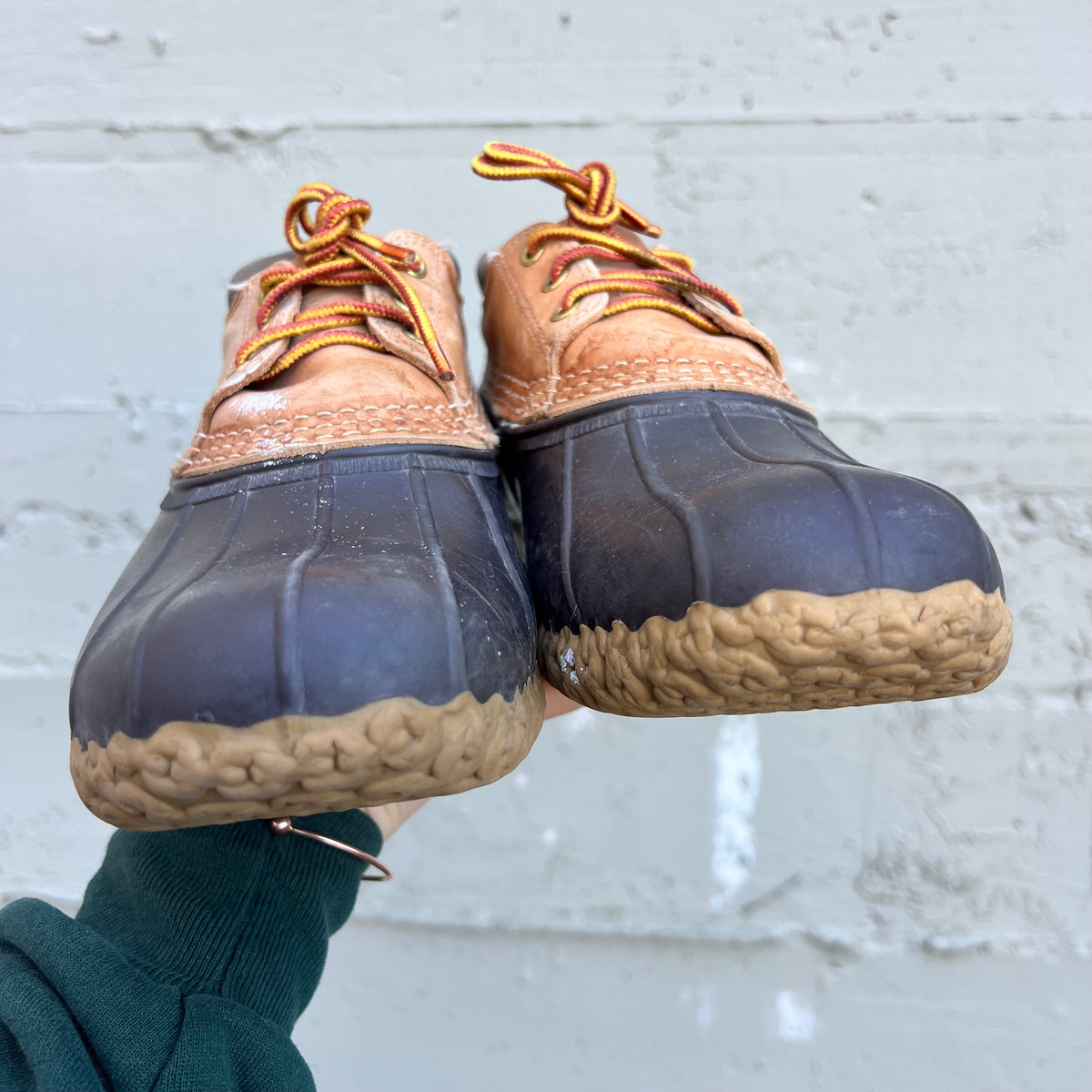 Vintage L.L. Bean 3-Eye Lace Up Moc Bean Boot - Size 9(W) - Made In Maine, USA - Light Brown/Tan