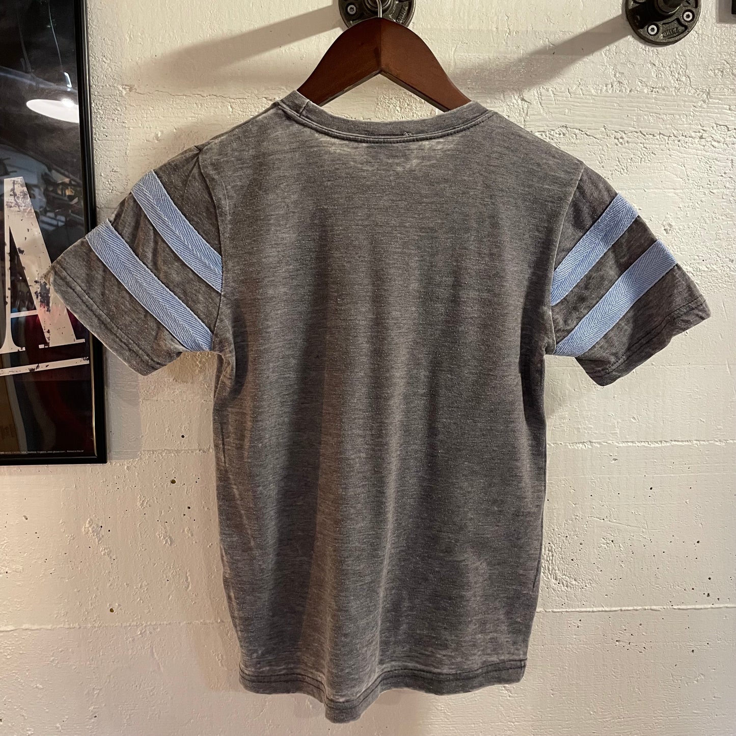 Y2K Ron Jons Surf Shop Jersey Style Baby Tee - Size Medium - Gray/Blue