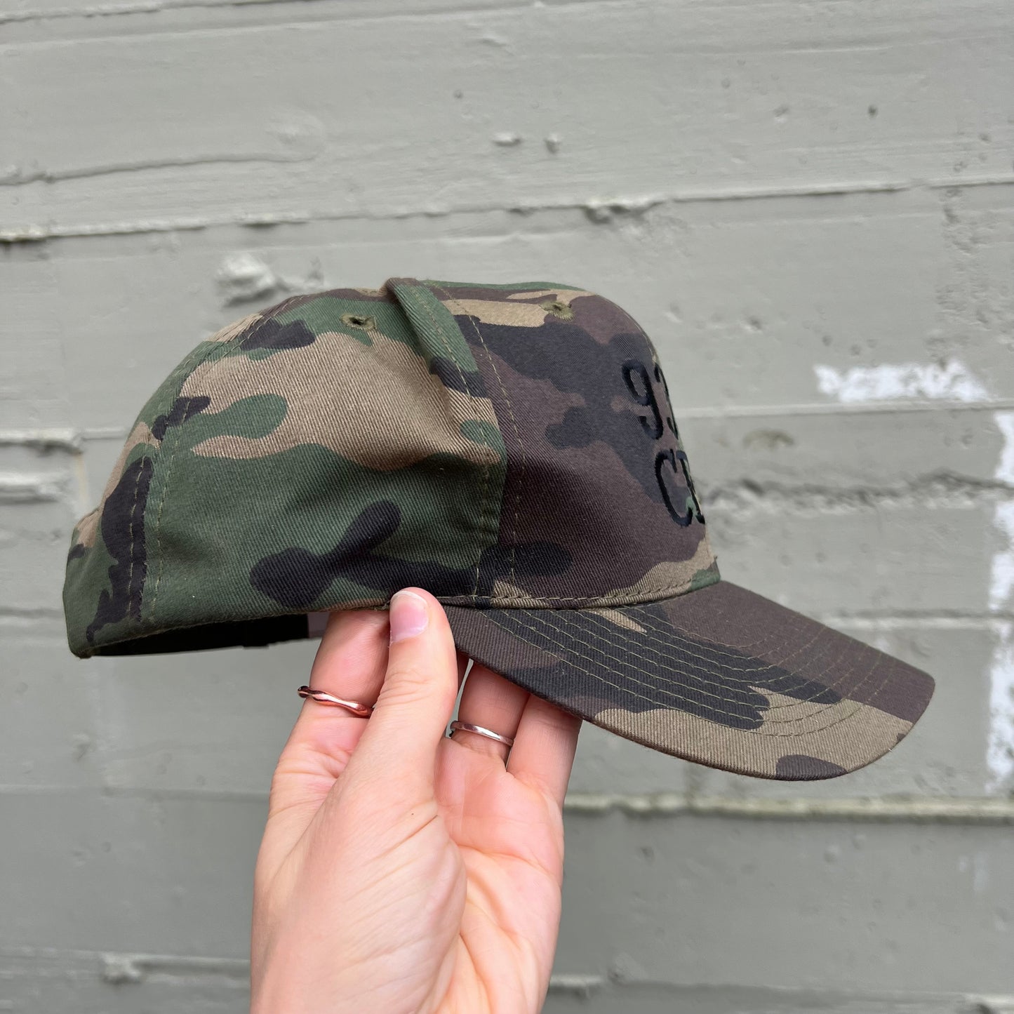 Vintage 939th Civil Engineer Squadron Woodland Camo Snapback Hat - O/S - Camouflage