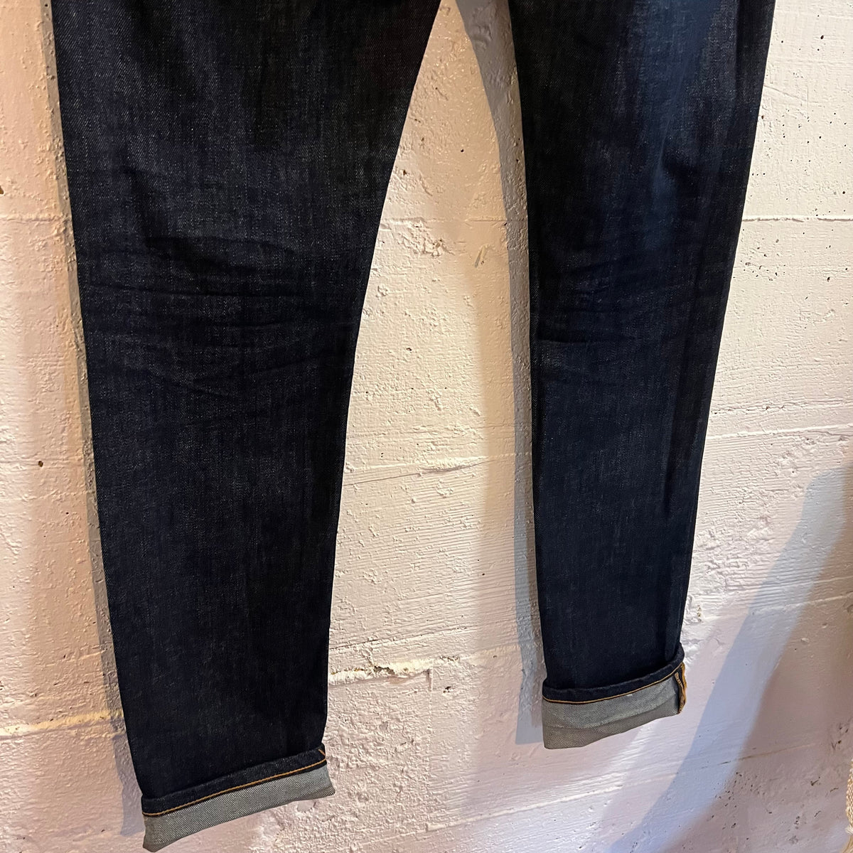 *Pre-Owned* Nudie Jeans Lean Dean 'Dry 16 Dips' Raw Denim Jeans - Size 31" x 30.5" - Made In Italy