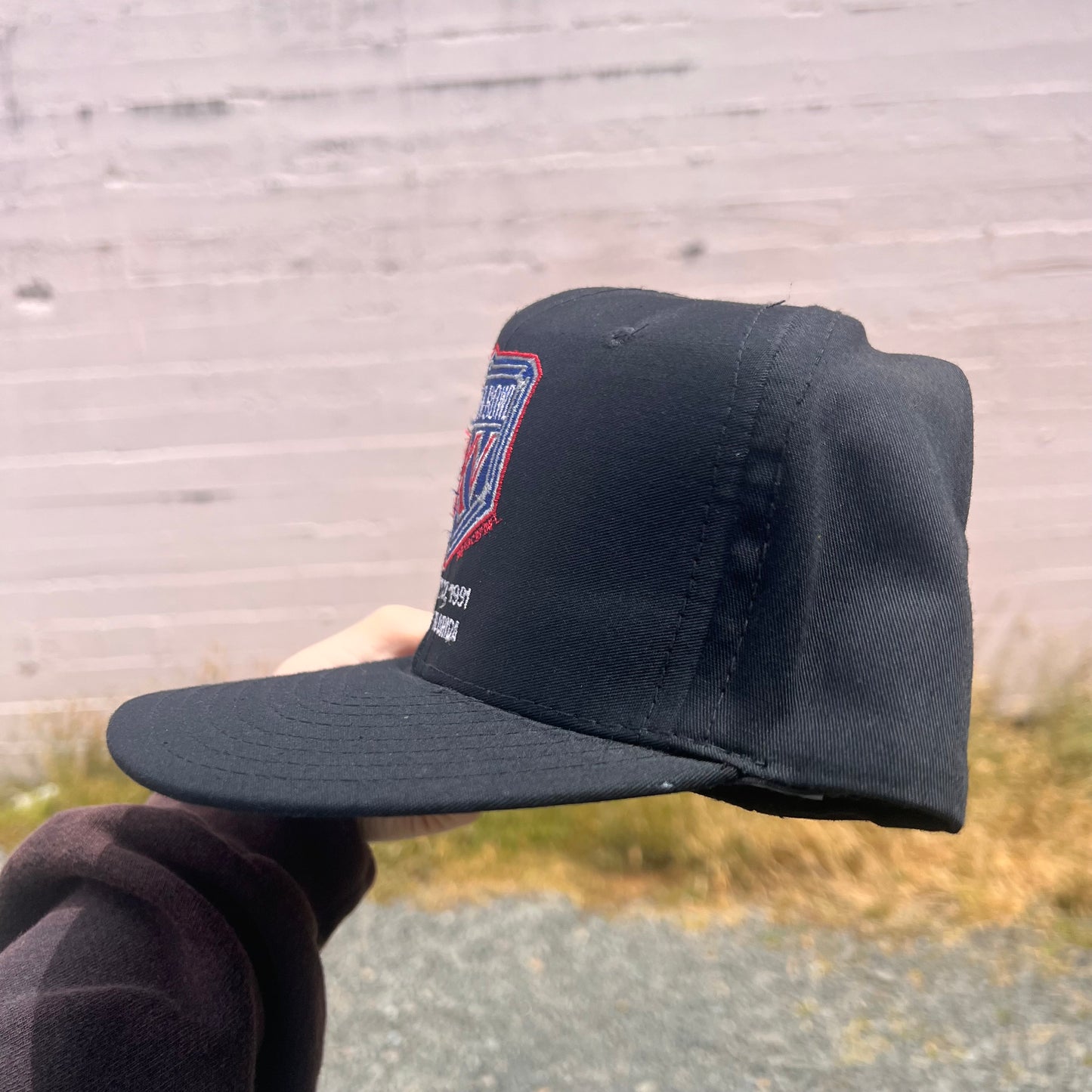 Vintage 1991 Super Bowl XXV Snapback Hat - OSFM - Black