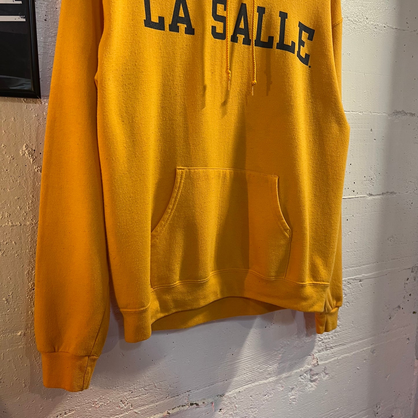 Vintage Champion La Salle University Hoodie Sweatshirt - Size Medium - Yellow/Black
