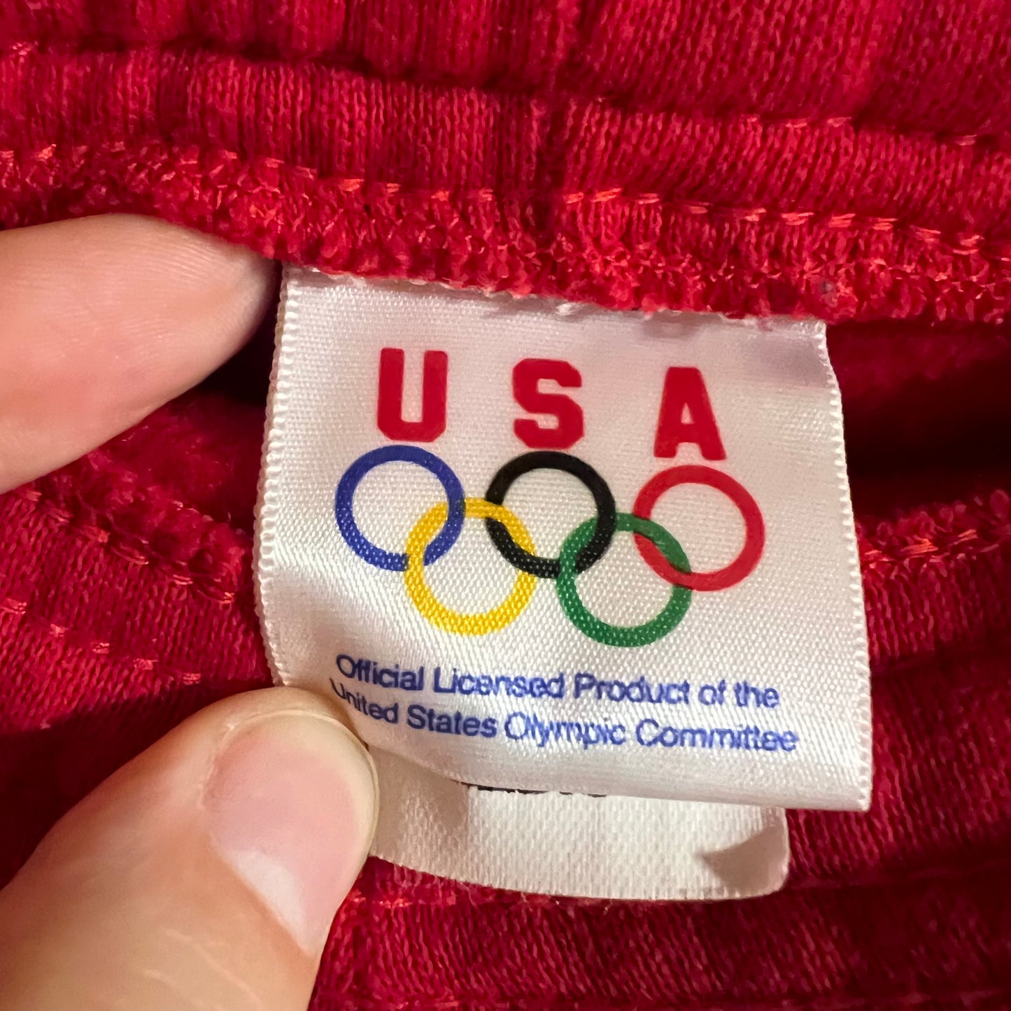 Vintage 90's JCPenney U.S. Olympics Cotton Blend Sweatpants - Size Medium - Made In USA - Red