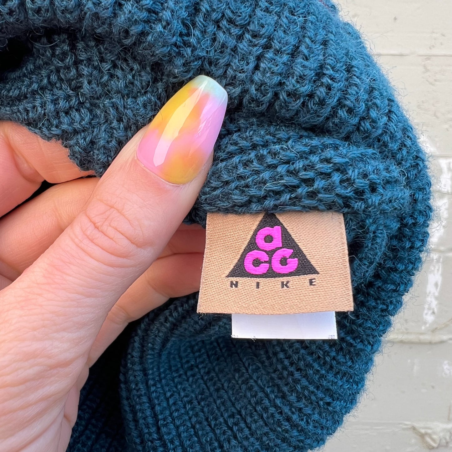 Nike ACG All Conditions Gear Embroidered Knit Beanie - O/S - Teal/Purple