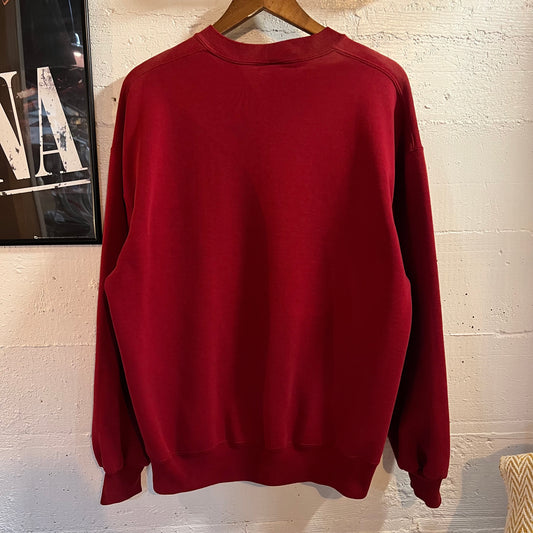 Vintage 90’s Embroidered Russell Stanford University Faded Crewneck Sweatshirt - Size XL - Made In USA - Maroon/White