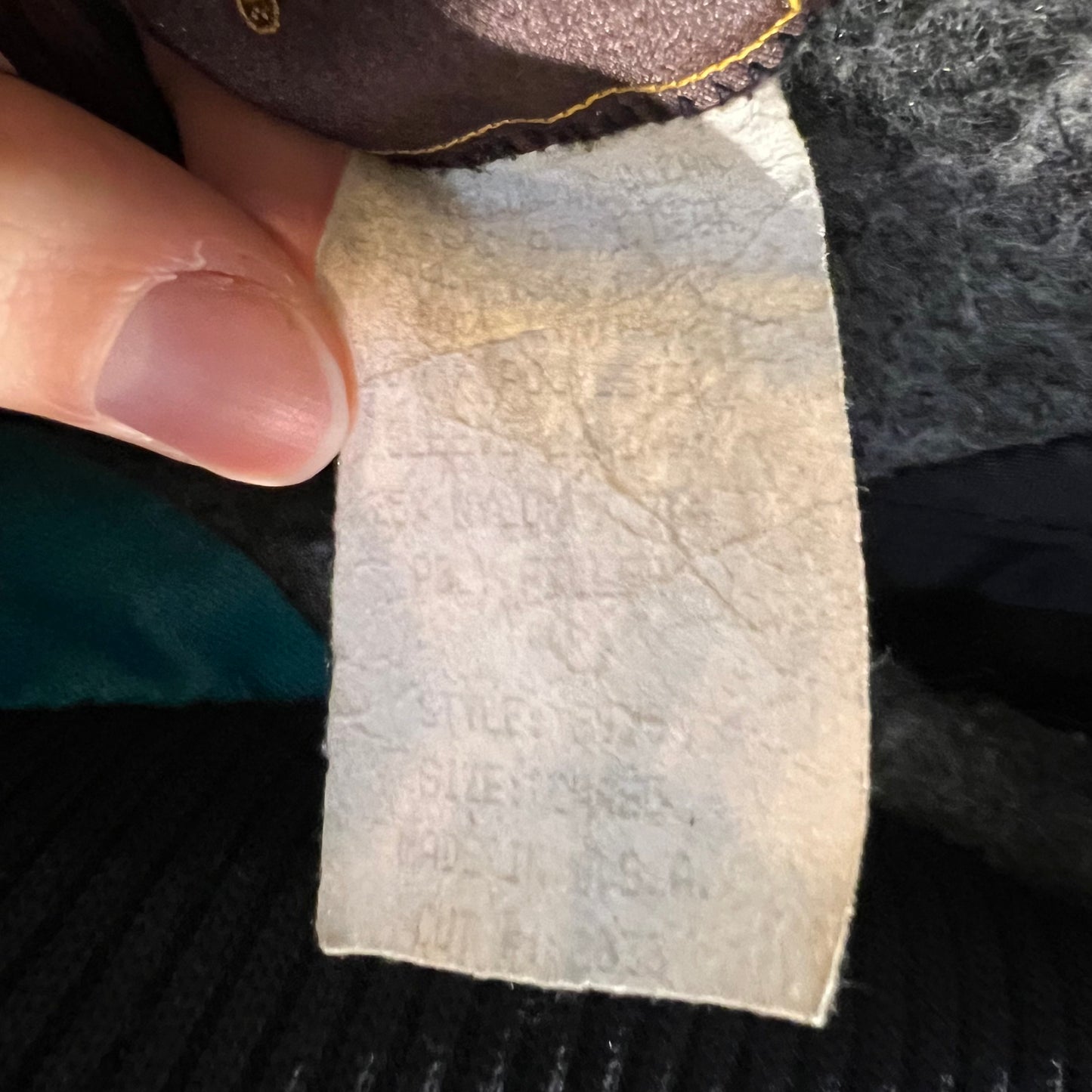 Vintage David James Aztec Blanket Lined Canvas Bomber Jacket - Size Large - Made In USA - Turquoise/Black