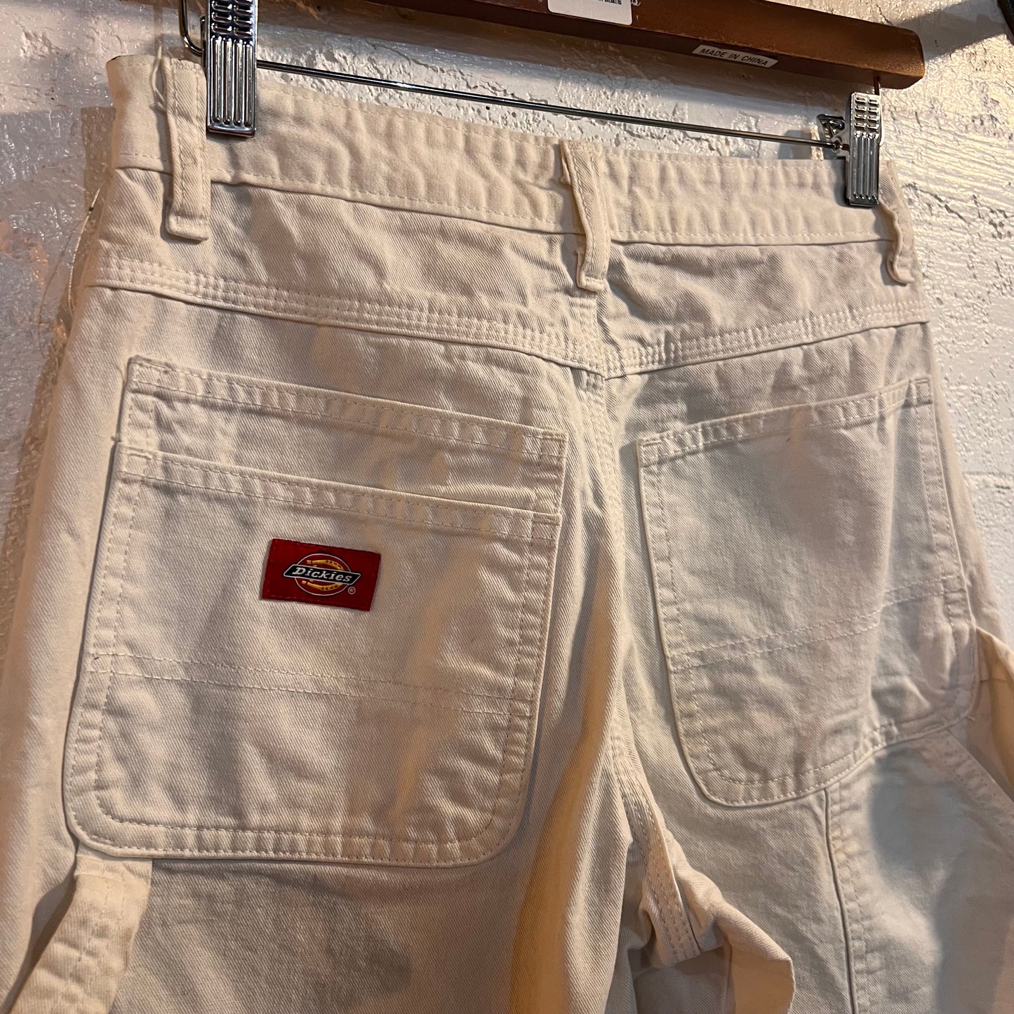 Vintage Distressed Dickies Cargo Painters Pants - Size 27Wx28L - White