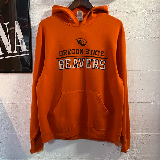 Vintage Russell Oregon State Beavers Hoodie Sweatshirt - Size Medium - Orange/Black/White