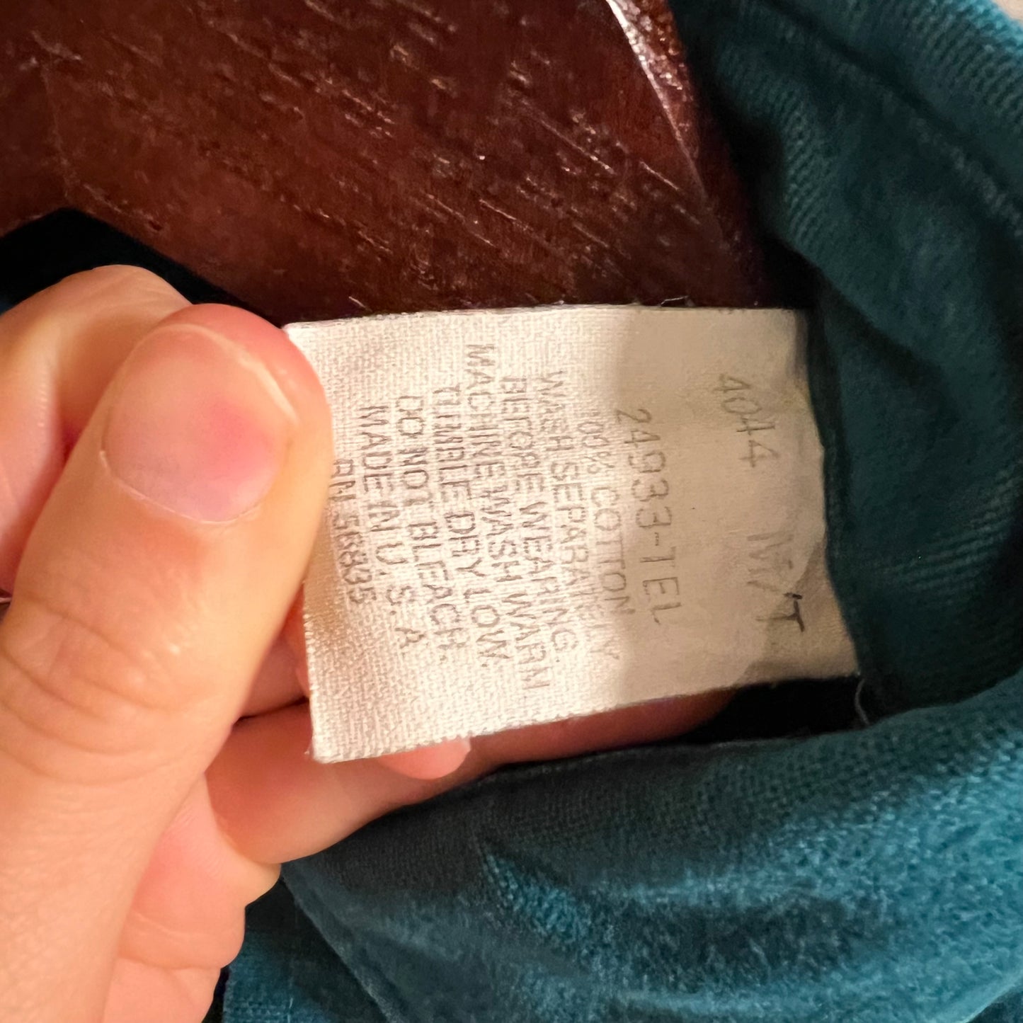Vintage 90's Cabelas Chamois Cloth Button Up Flannel Shirt - Size Medium Tall - Made In USA - Turquoise - 100% Cotton