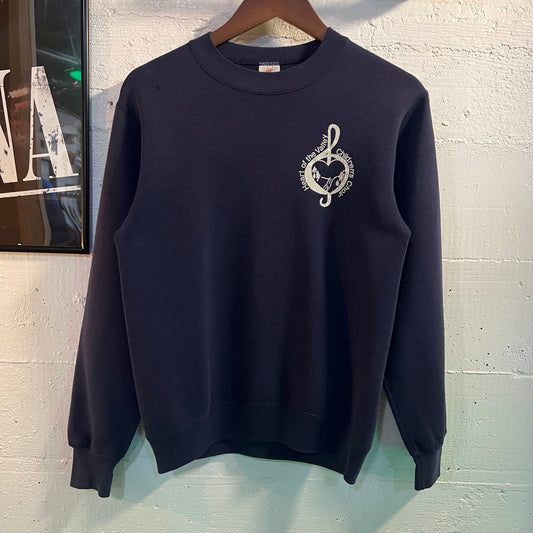 Vintage 90’s Jerzees Heart Of The Valley Children’s Choir Crewneck Sweatshirt - Size Small - Made In USA - Navy/White