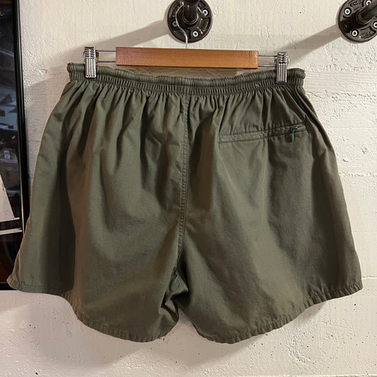 Vintage Columbia Sportswear Mesh Lined Swim/Athletic Shorts - Size Medium - Olive Green