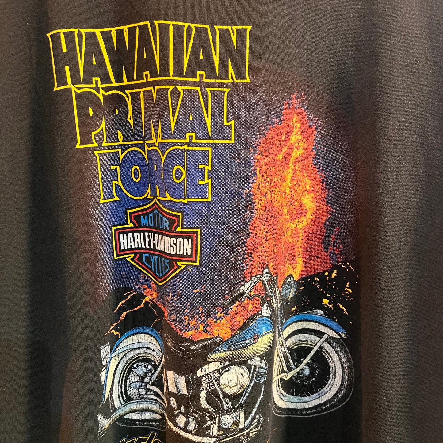 Vintage 1995 Harley Davidson Hawaii Primal Force T-Shirt - Size XXL - Made In USA - Single Stitch