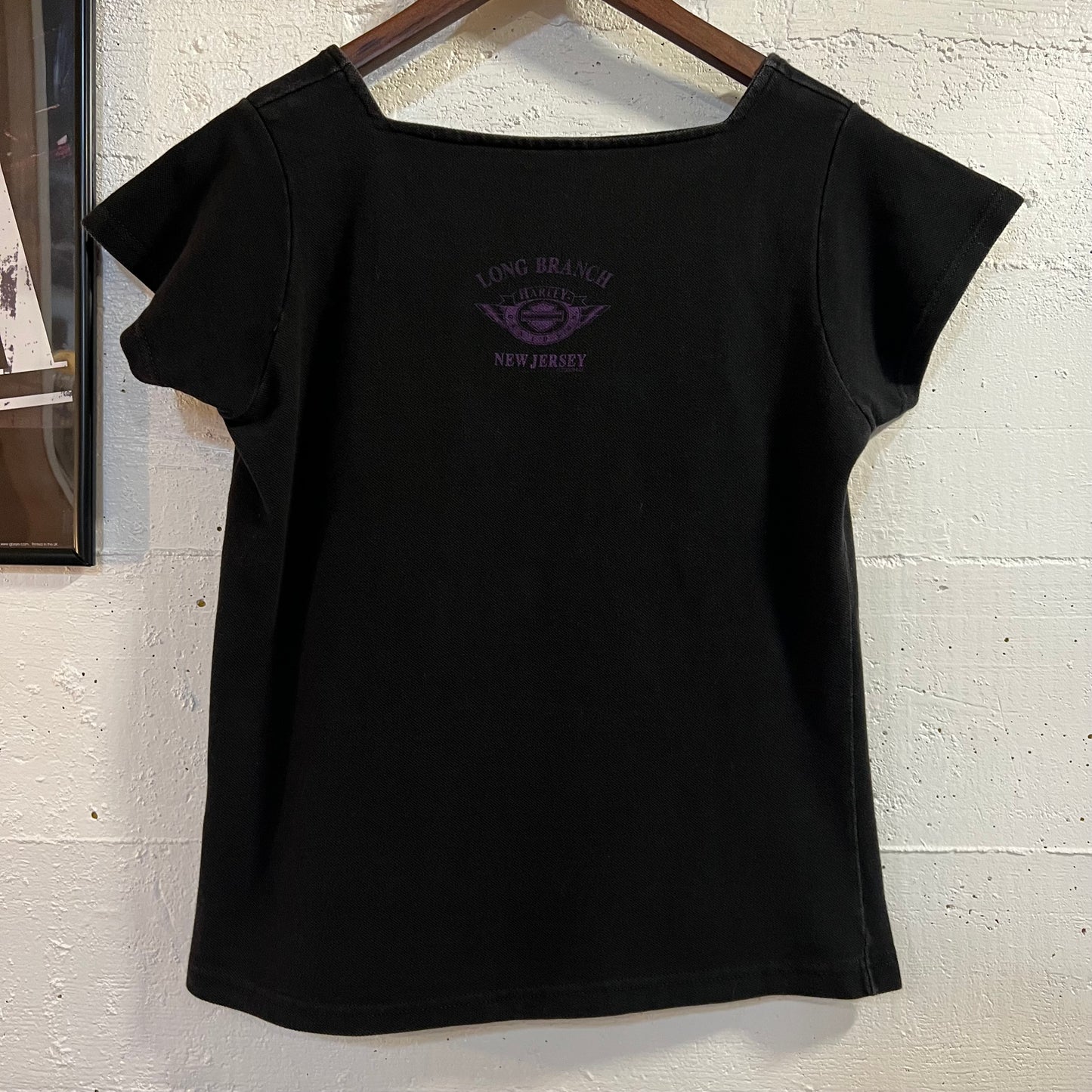 Vintage 2000 Harley Davidson Womens Baby Tee - Size Small - Black/Purple