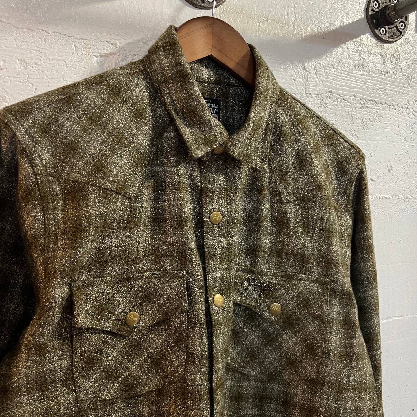 *New* Prps Blend Western Snap Long Sleeve Shirt - Size Medium - Olive