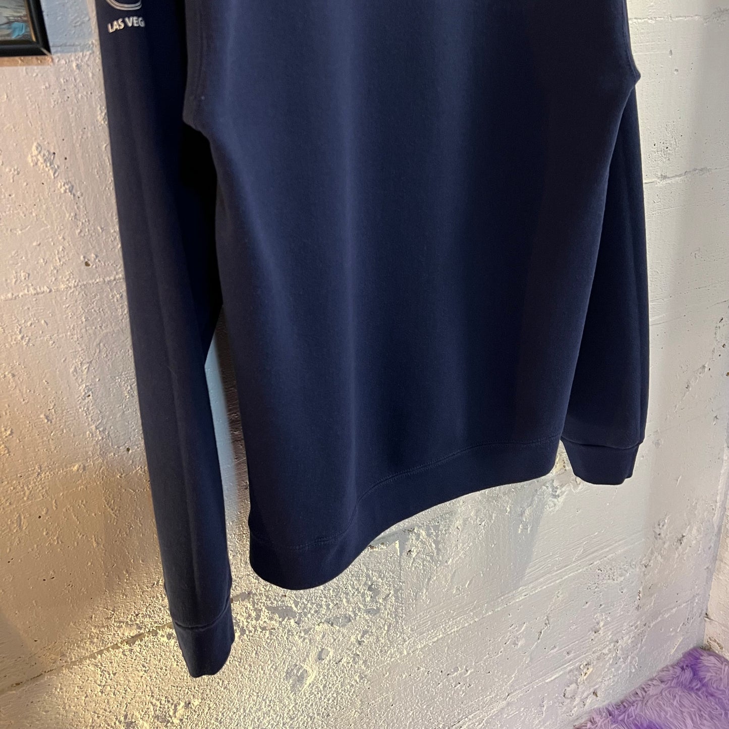 Vintage 90’s Hard Rock Hotel Las Vegas Crewneck Sweatshirt - Size Large - Made In USA - Navy/White