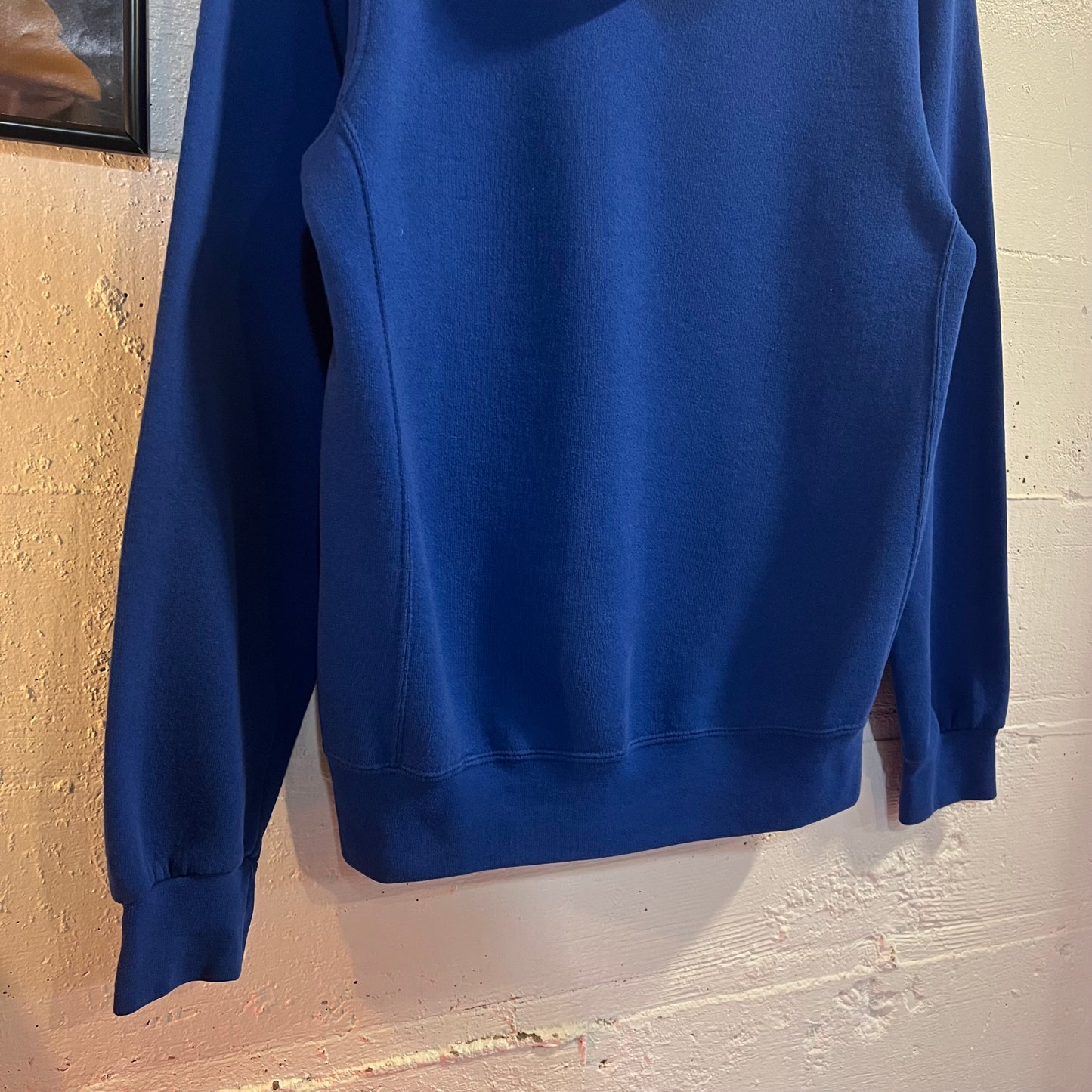 Vintage Russell Athletic Heavyweight Blank Hoodie Sweatshirt - Size Small - Royal Blue