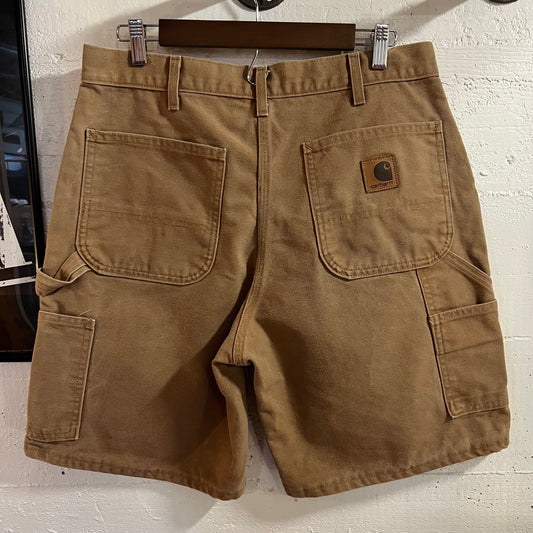 Vintage Carhartt Duck Canvas Cargo Shorts - Size 33 - Union Made In USA - B25BRN (Brown)