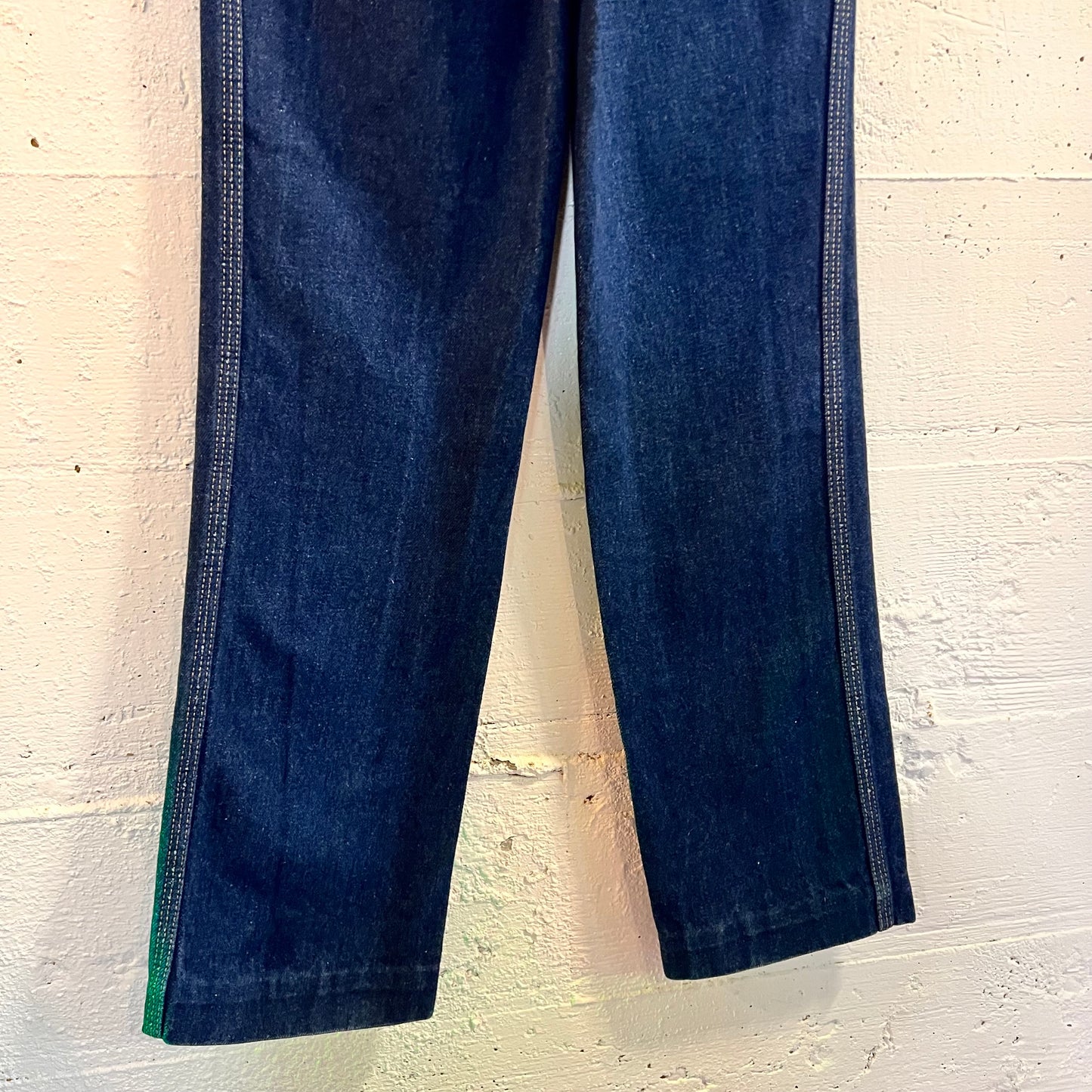 Vintage 1970's Calvin Klein High Rise Denim Jeans - Size 3 (23") - Made In USA - Talon Zipper - Dark Wash