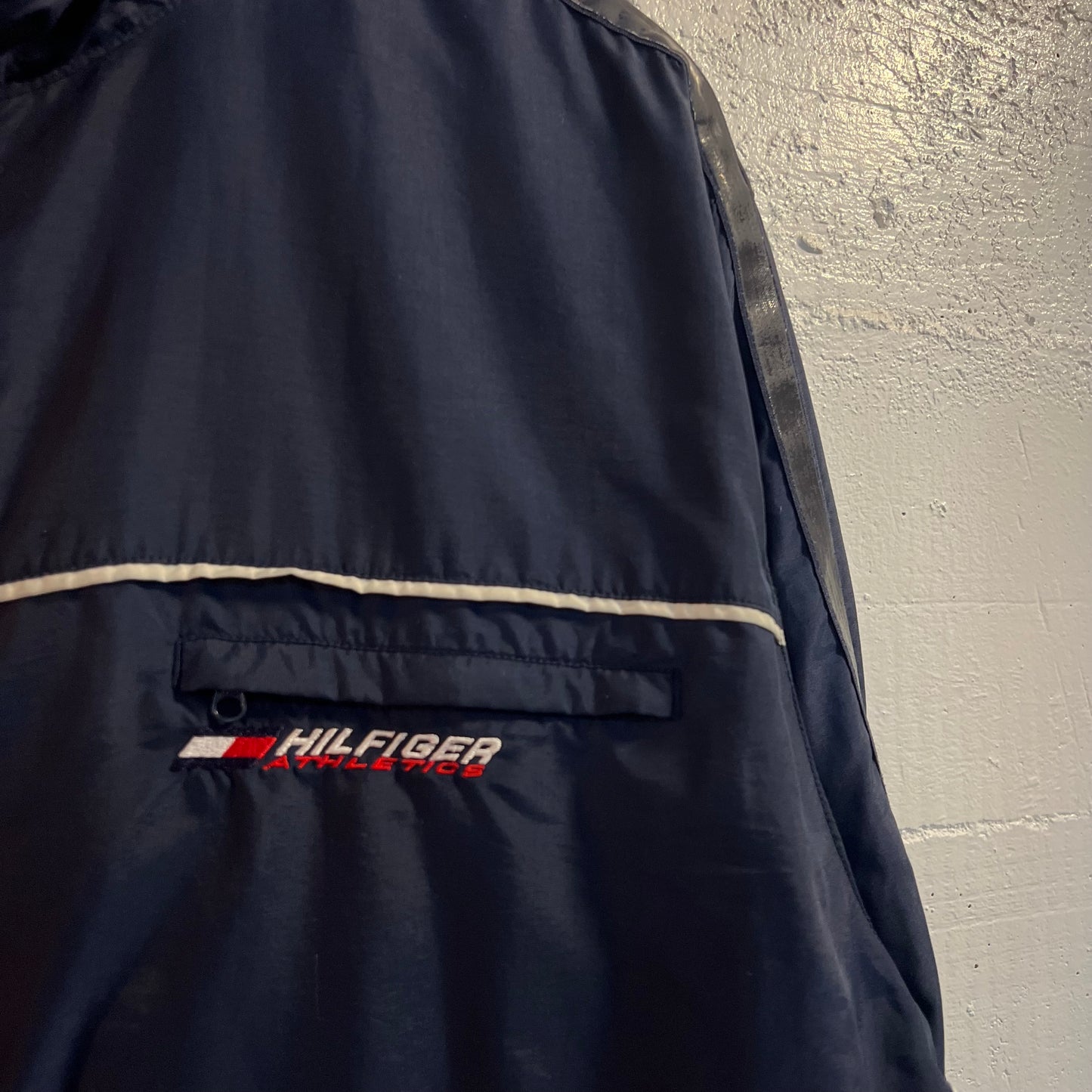 Vintage 90's Tommy Hilfiger Athletics Zip-Up Windbreaker Jacket - Size Medium - Red/Navy/White