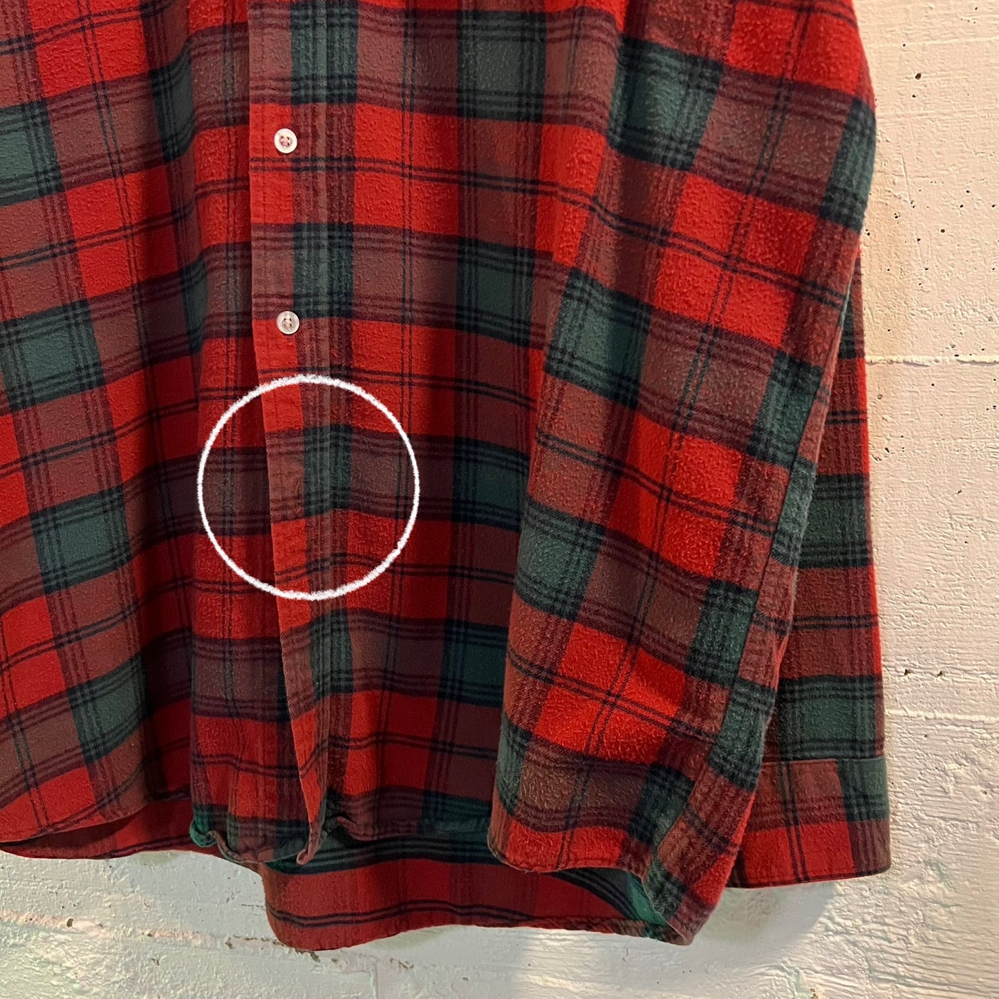 Vintage 90's L.L. Bean Plaid Button Up Flannel - Size XL - Made In USA - Red/Green