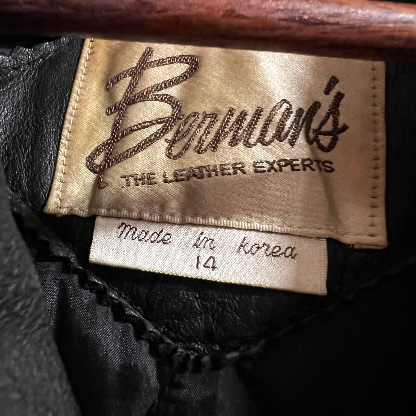 Vintage 1980's Berman's Leather Moto Biker Jacket - Size 14 (Medium) - Genuine Leather - Black