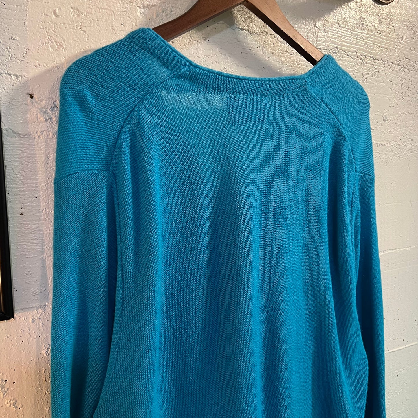 Vintage 60’s/70’s Arnold Palmer ‘Signature Collection’ Knit Cardigan Sweater - Size Medium - Made In USA - Bright Blue