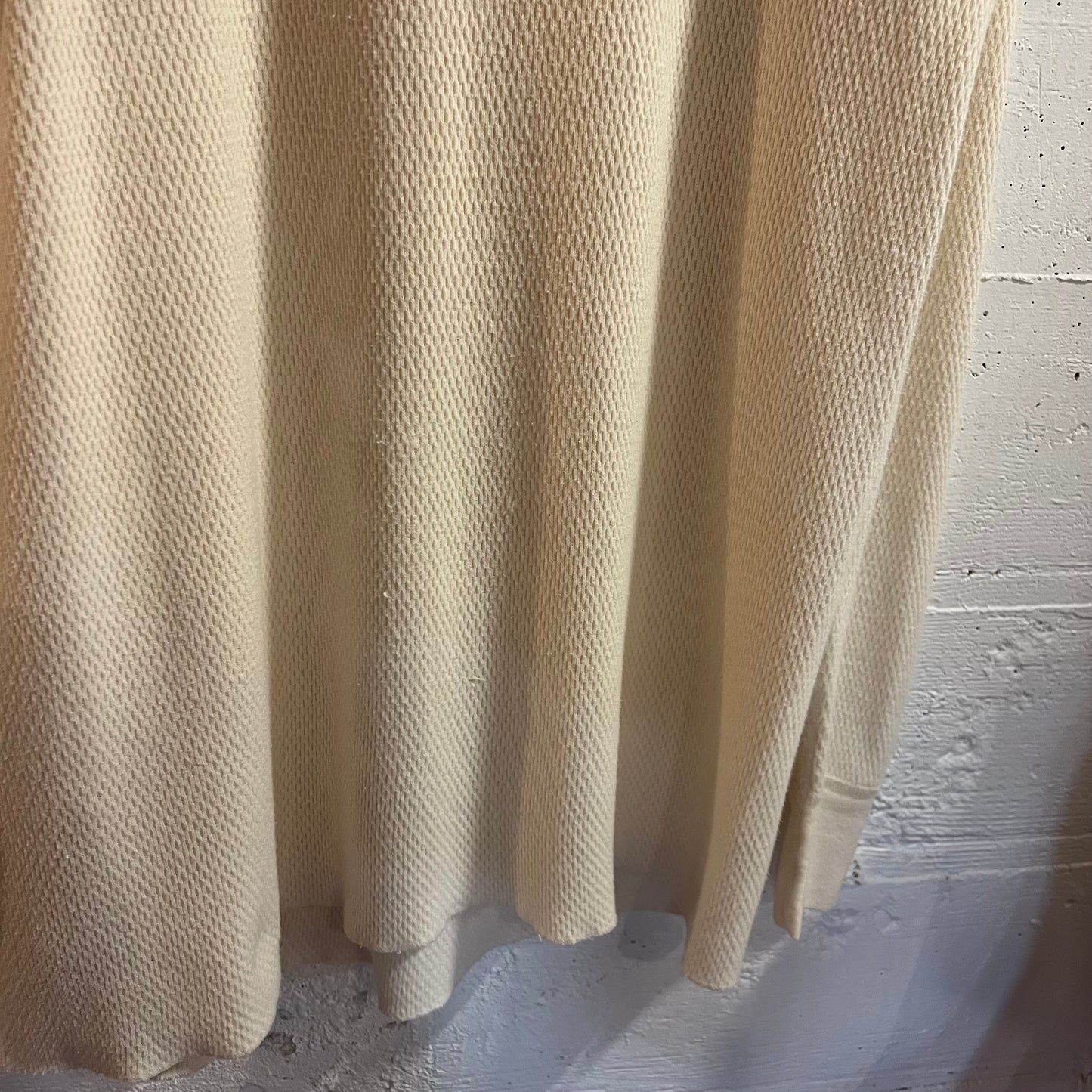 Vintage 1980s St. Johns Bay JCPenney Waffle Knit Long Sleeve  Cotton Thermal Shirt - Size XL - Made In USA - Off-White/Cream