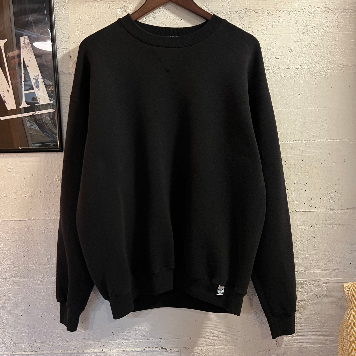 Vintage 90’s Discus Athletic Blank Crewneck Sweatshirt - Size Large - Made In USA - Black
