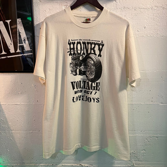 Vintage Rare Late 90's Honky Jeff Pinkus Single Stitch Band T-Shirt - Size XL - White