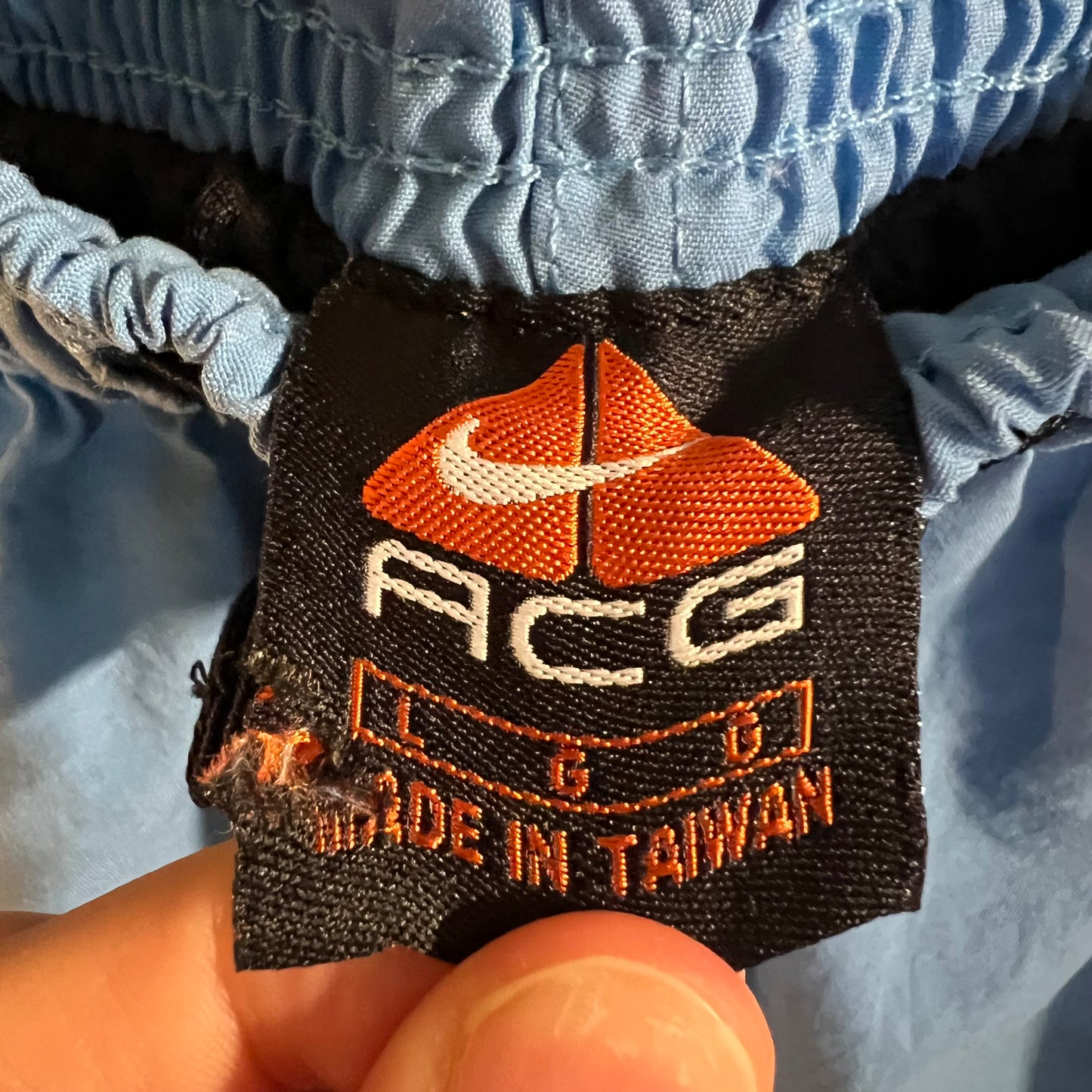 Vintage 90’s Nike ACG Adjustable Swim Shorts - Size Large - Aqua
