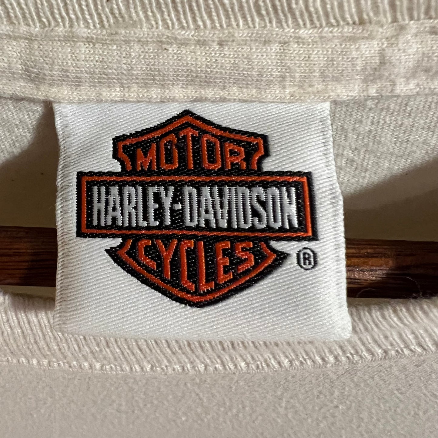 Y2K Harley Davidson Brotherhood Double Sided Graphic T-Shirt - Size XL - White - 100% Cotton