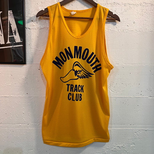 Vintage 1970's Monmouth Track Club Mesh Southern Athletic Jersey - Size XL - Made In USA