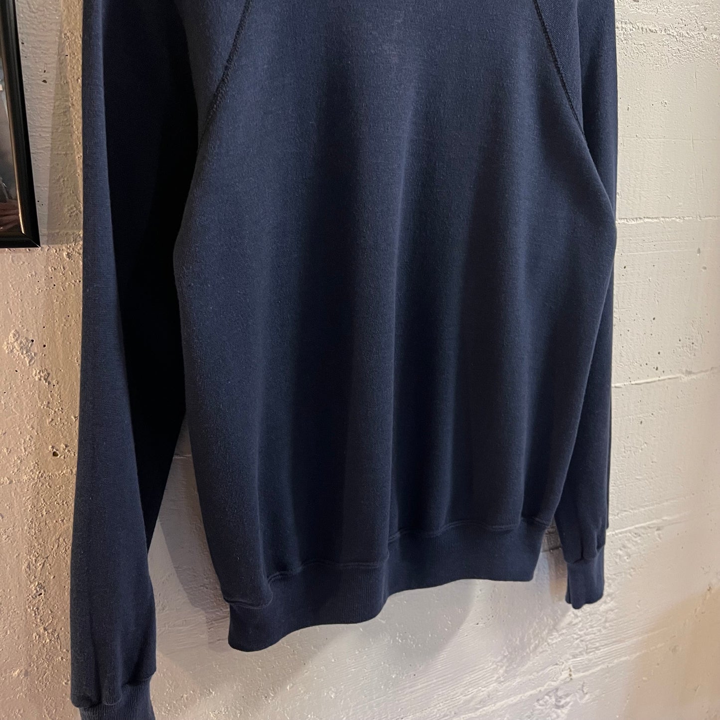 Vintage 70’s/80’s Most Holy Trinity Saints Raglan Sleeve Crewneck Sweatshirt - Size Medium - Made In USA - Navy/White/Multi