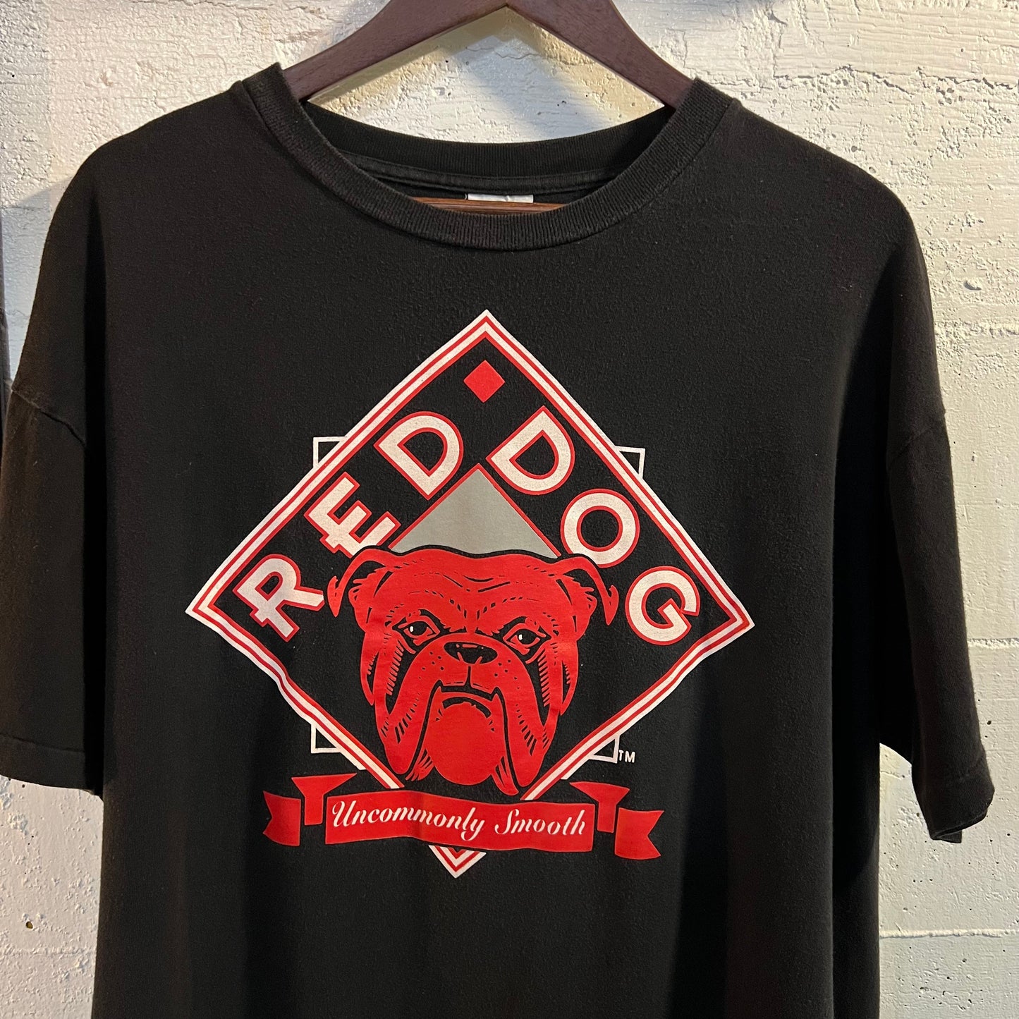 Vintage 90's Red Dog Lager Single Stitch Graphic T-Shirt - Size XL - Black/Red