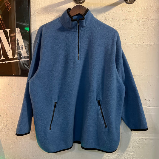 Vintage 90's/00's Eddie Bauer Pullover Quarter Zip Fleece Jacket - Size Large - Sky Blue