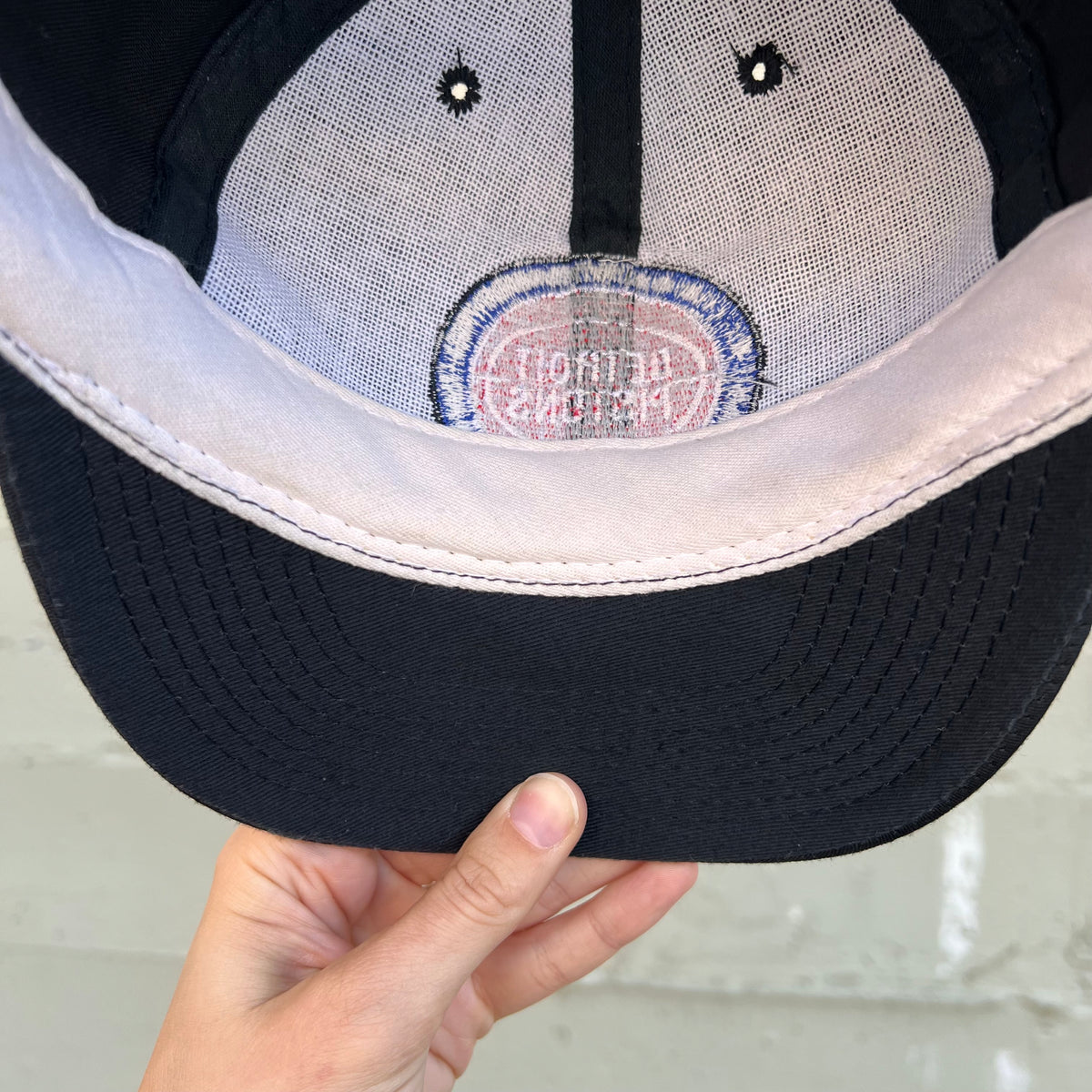 Vintage 90's Detroit Pistons Embroidered Snapback Hat - O/S - Black/Blue/Red/White