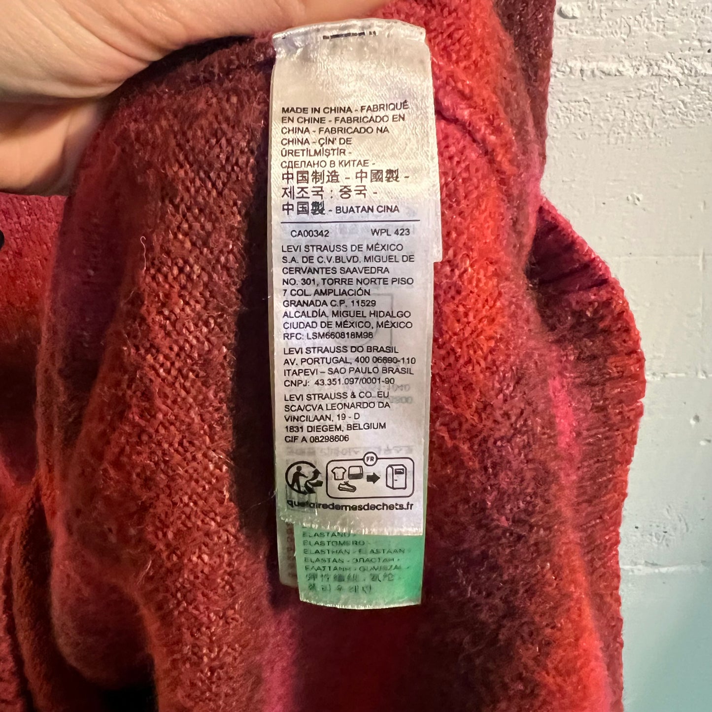 Levi's Battery Crewneck Sweater - Size Small - Multicolor - Relaxed Fit