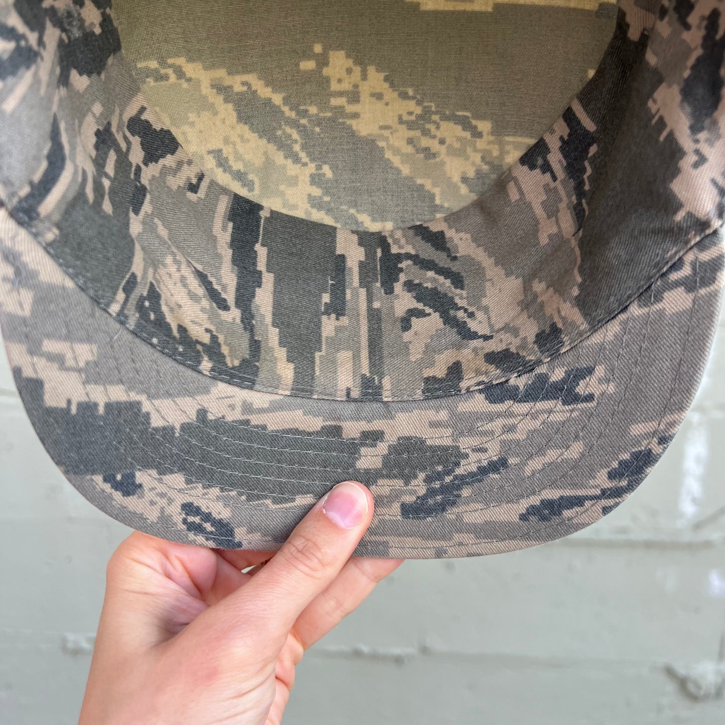 Vintage 2000's U.S. Military Digital Desert Camouflage Utility Cap - Size 7-3/8" - Made In USA - SPM1C1-08-D-1004