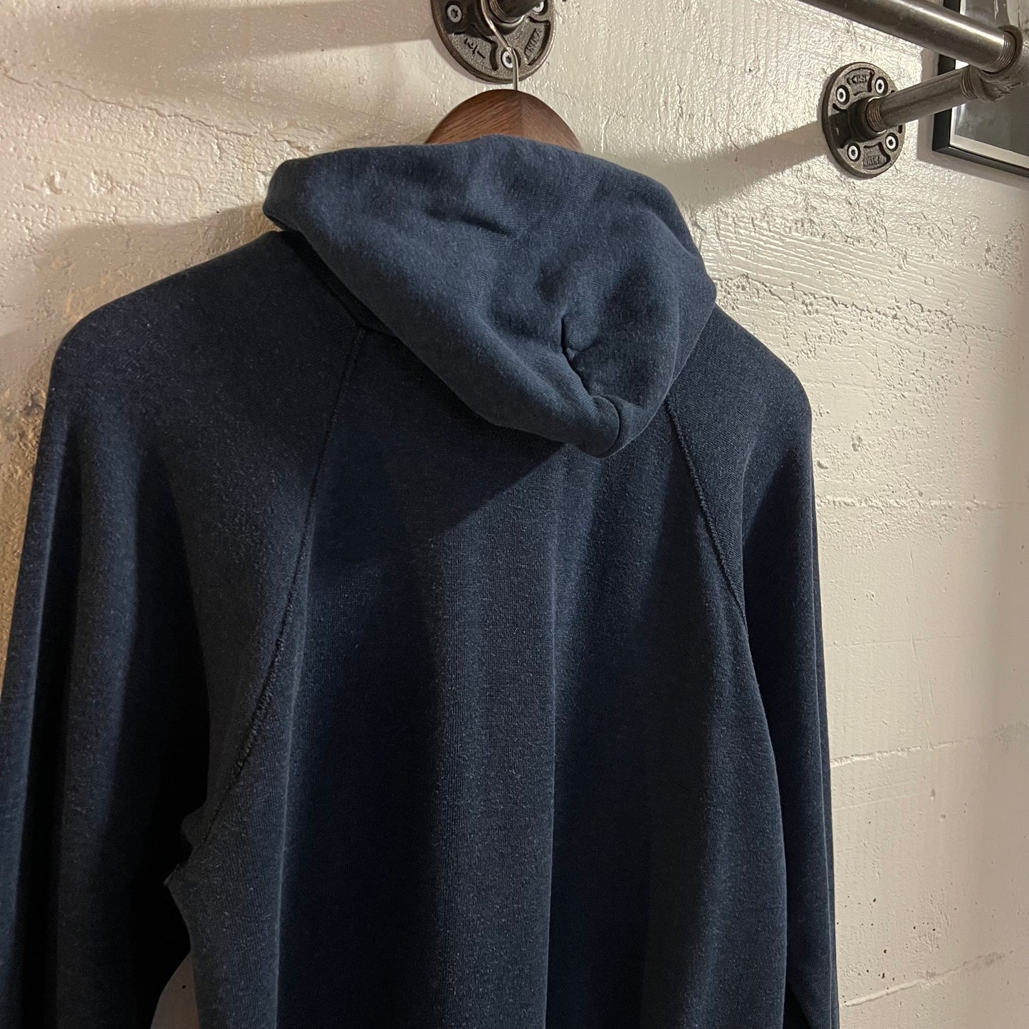 Vintage 1982 Penn State Football National Champs Raglan Hoodie Sweatshirt - Size Small - Made In USA - Navy/White