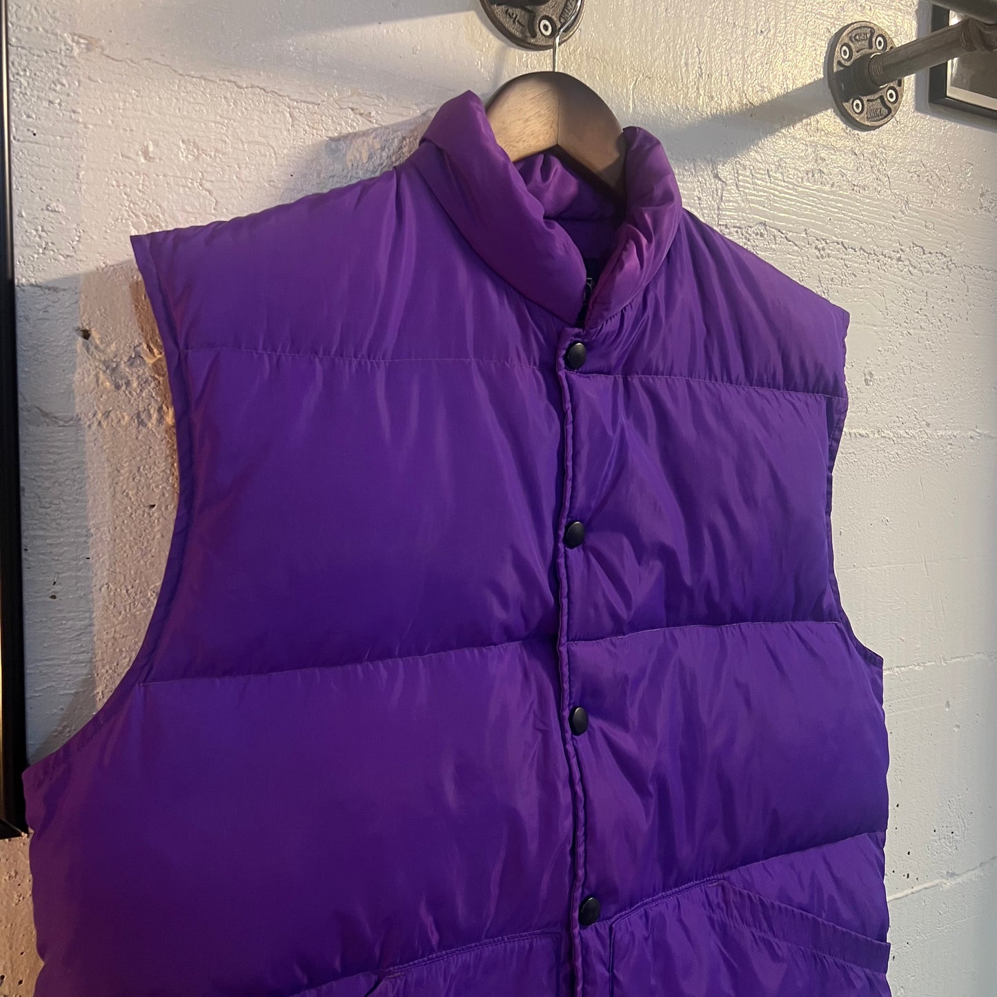 Vintage 90's Lands' End Goose Down Puffer Vest - Size Medium - Purple