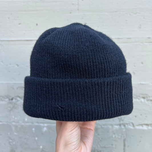 Vintage 1980's US Navy Wool Knit Watch Cap - O/S - Made In USA - DLA100-85-C-0711 - Black