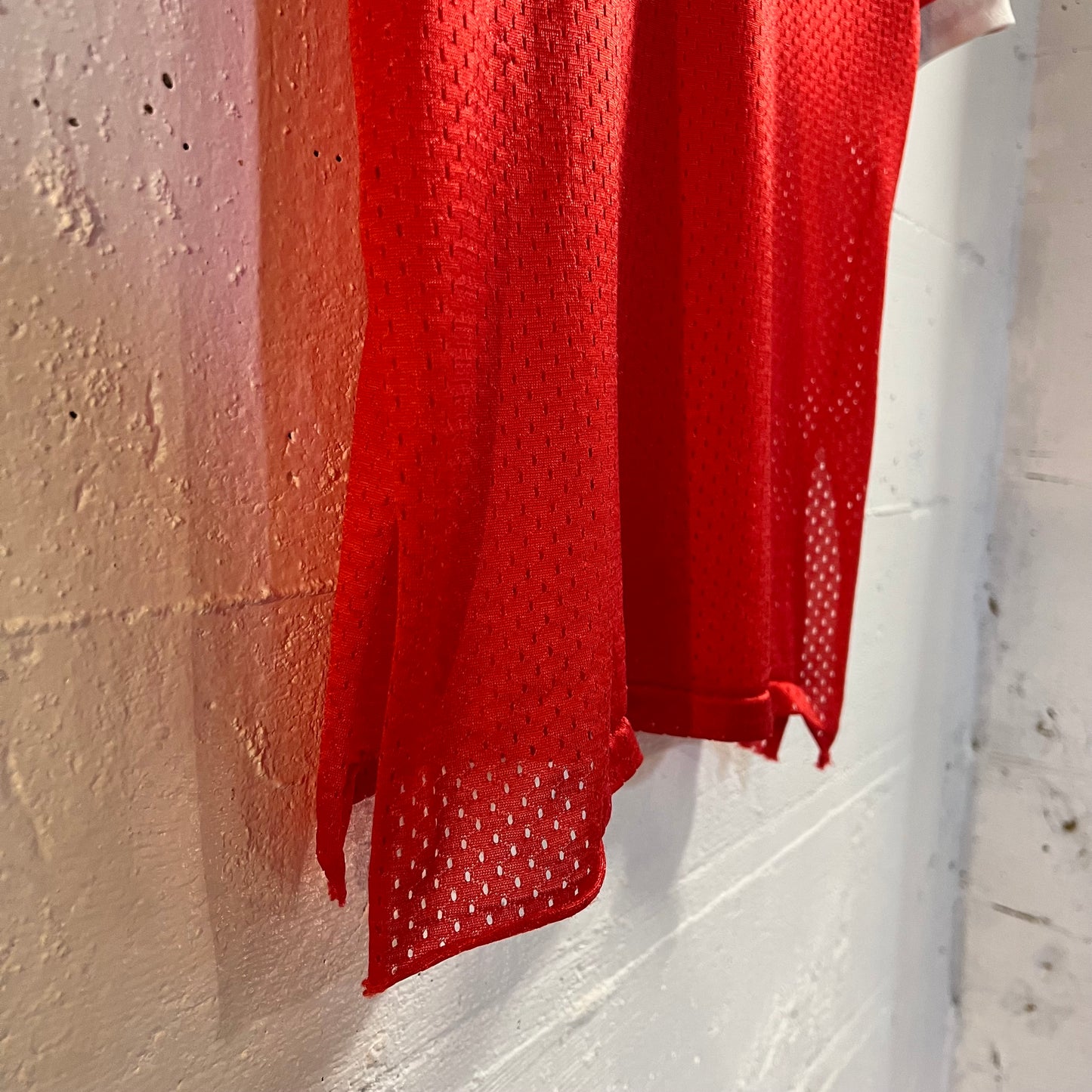 Vintage 70’s/80’s Seaside Frosh Mesh Volleyball Jersey - Size Small - Red/White