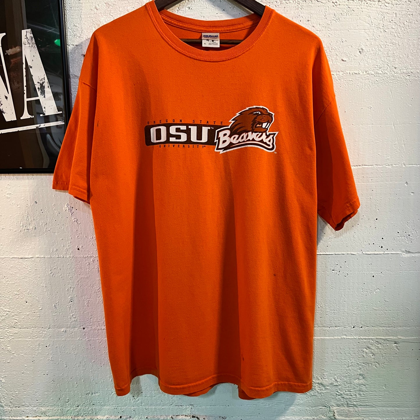 Vintage 2000's OSU Beavers Distressed T-Shirt - Size XL - Orange/Black