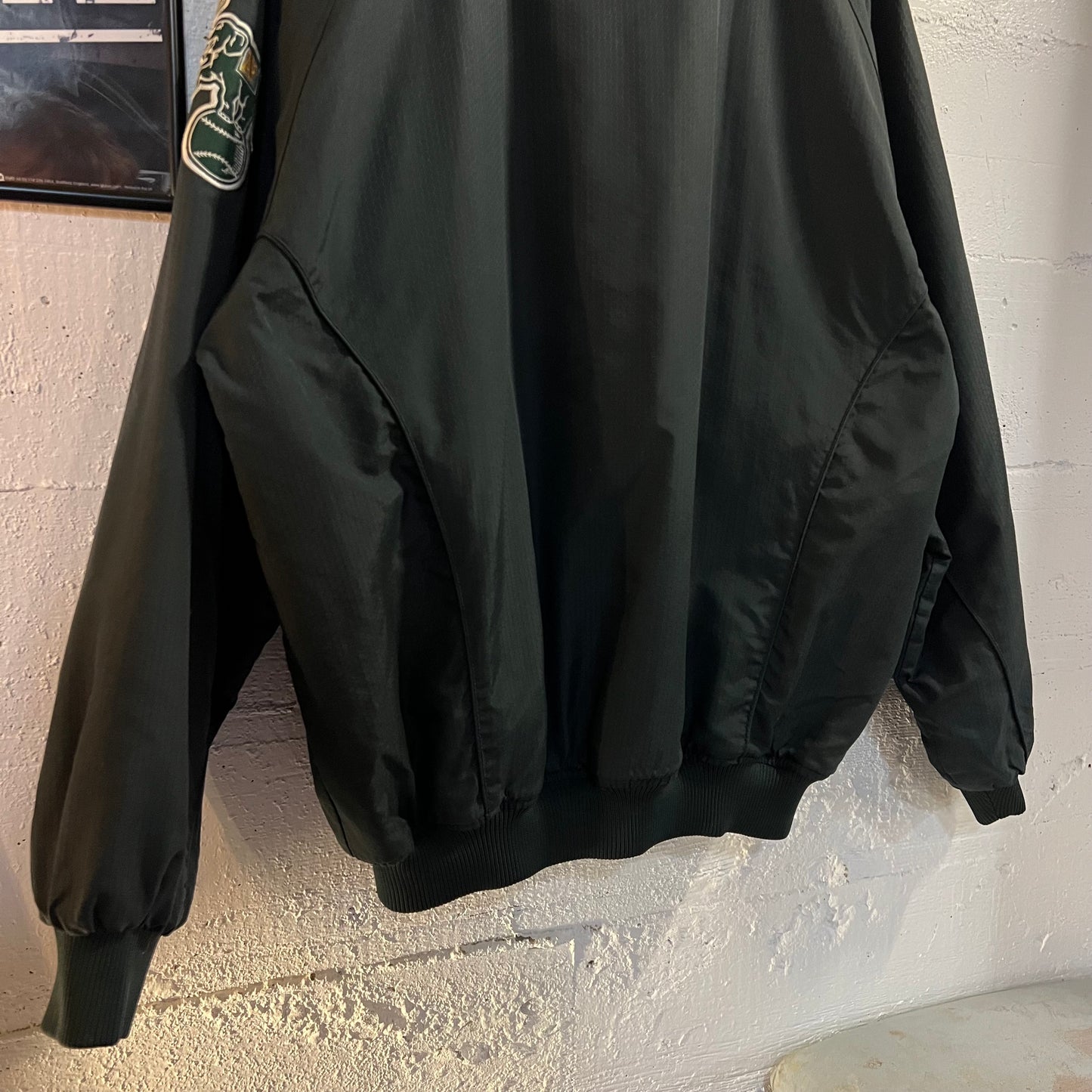 Vintage 90's Oakland Athletics Majestic Authentic Zip Up Jacket - Size XL - Green/Yellow