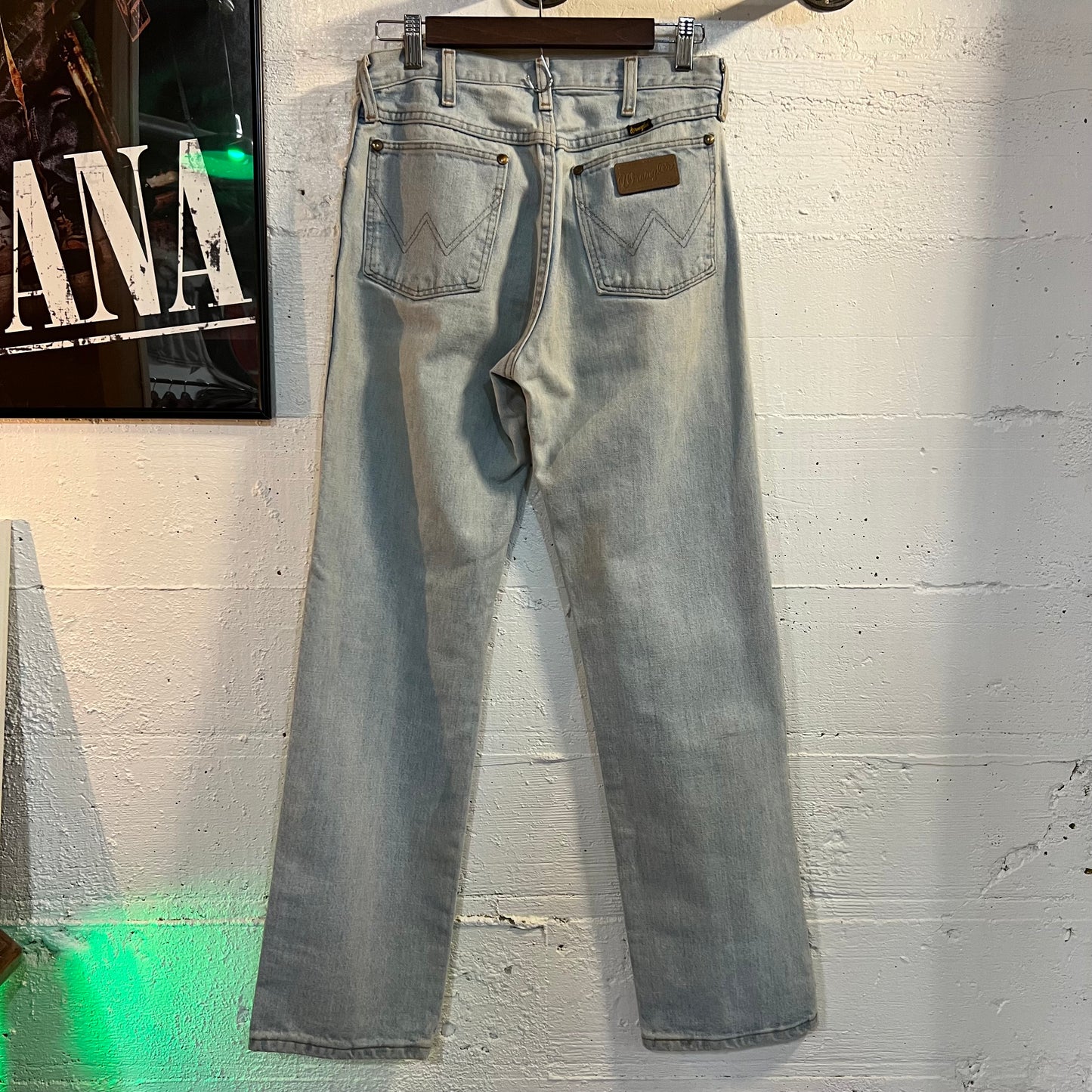 Vintage 1980's Wrangler Distressed Light Wash Denim Jeans - Size 30" x 32" - Made In USA