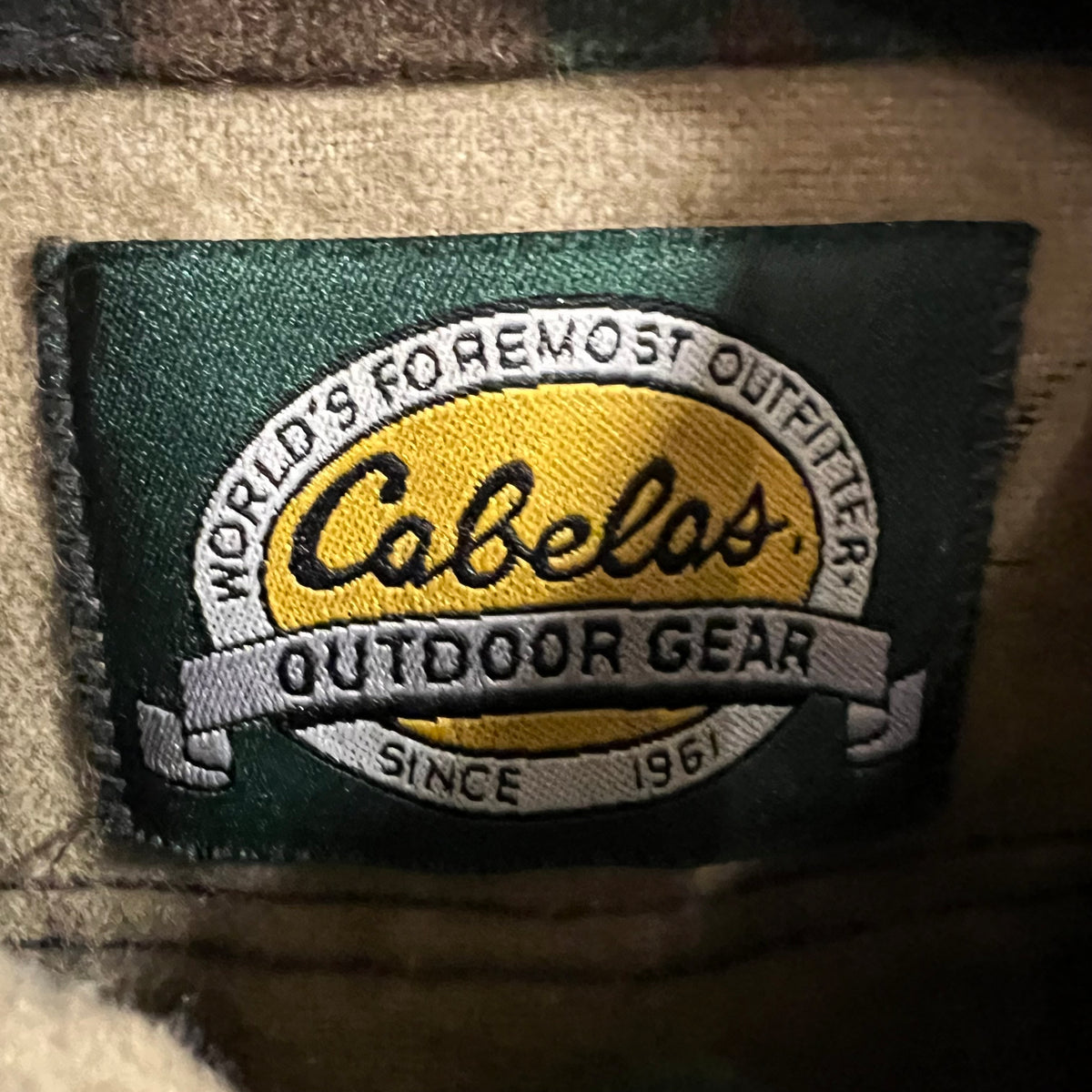 Vintage 90’s Cabela’s Woodland Camo Chamois Cloth Long Sleeve Button Up Flannel - Size Small - Made In USA - Earth Toned