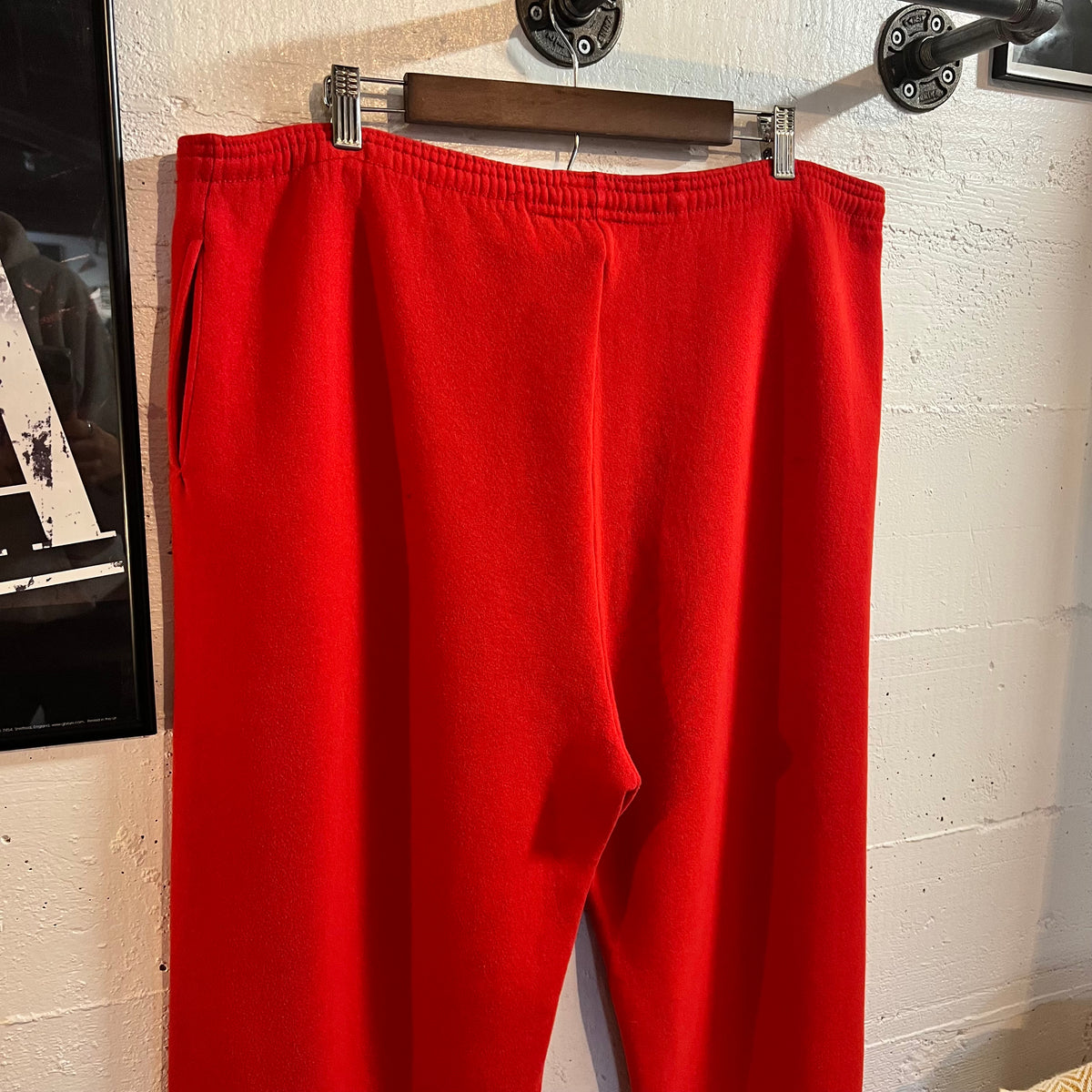 Vintage 90’s Chicago Blackhawks NHL Home Team Advantage Fleece Lined Sweatpants - Size XL (40) - Made In USA - Red