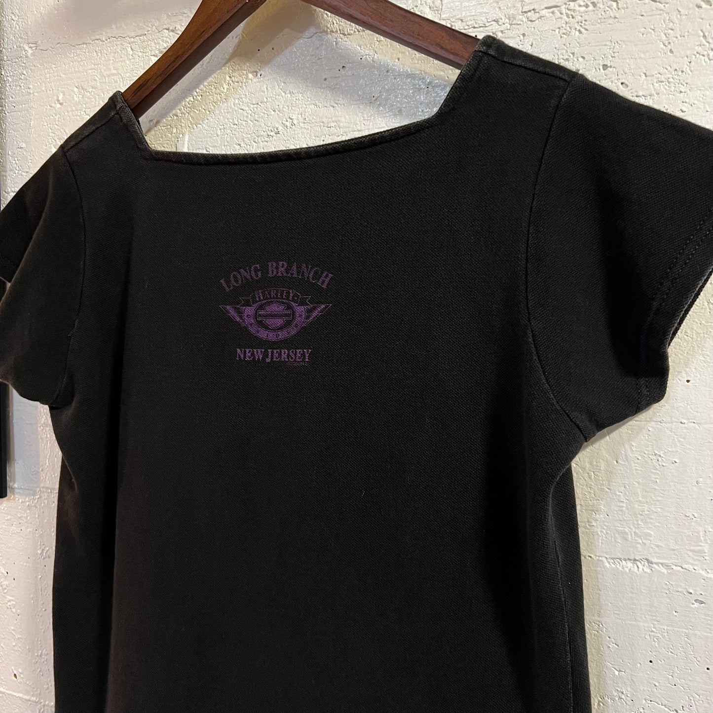 Vintage 2000 Harley Davidson Womens Baby Tee - Size Small - Black/Purple